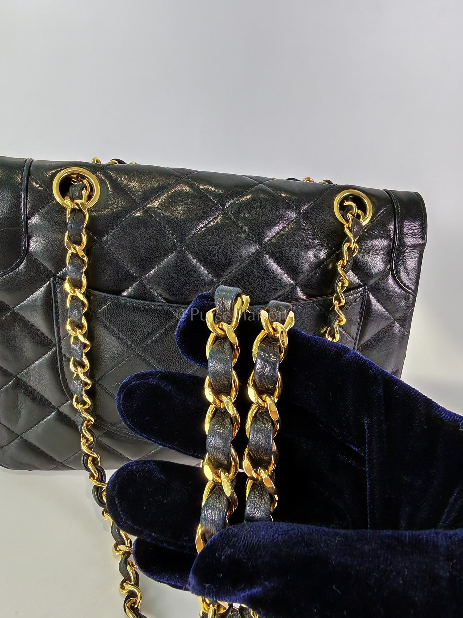 Vintage Double Flap in Black Quilted Lambskin Leather & Mixed Hardware Series 1 | Purse Maison Luxury Bags Shop