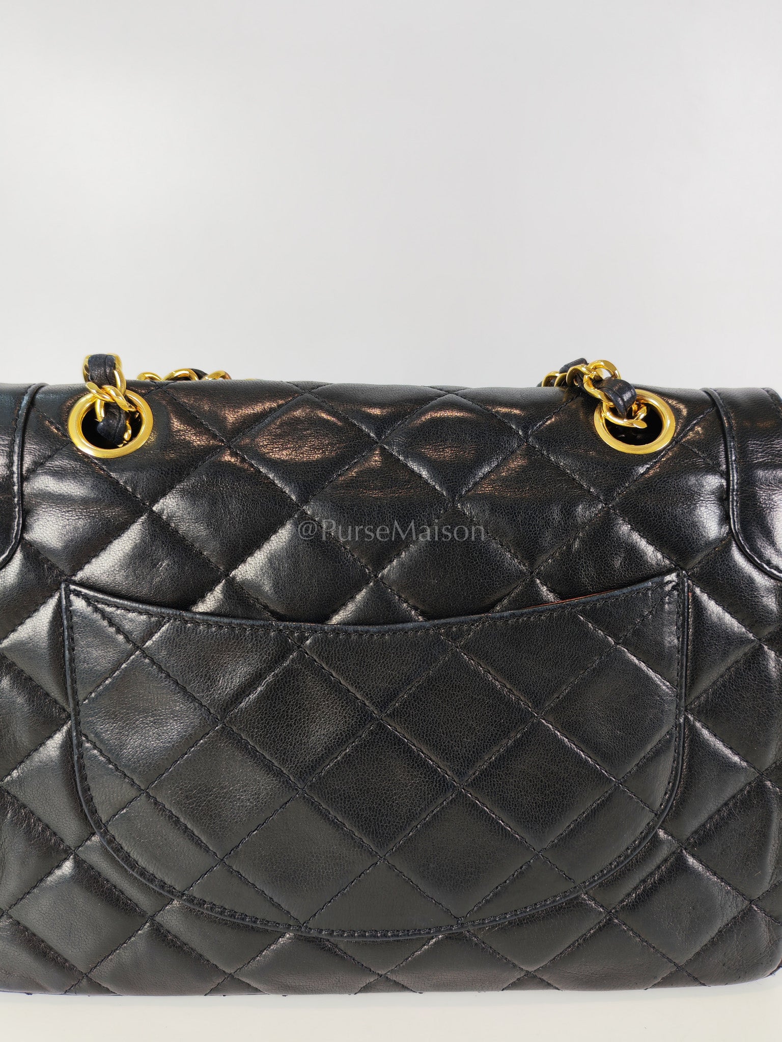 Vintage Double Flap in Black Quilted Lambskin Leather & Mixed Hardware Series 1 | Purse Maison Luxury Bags Shop