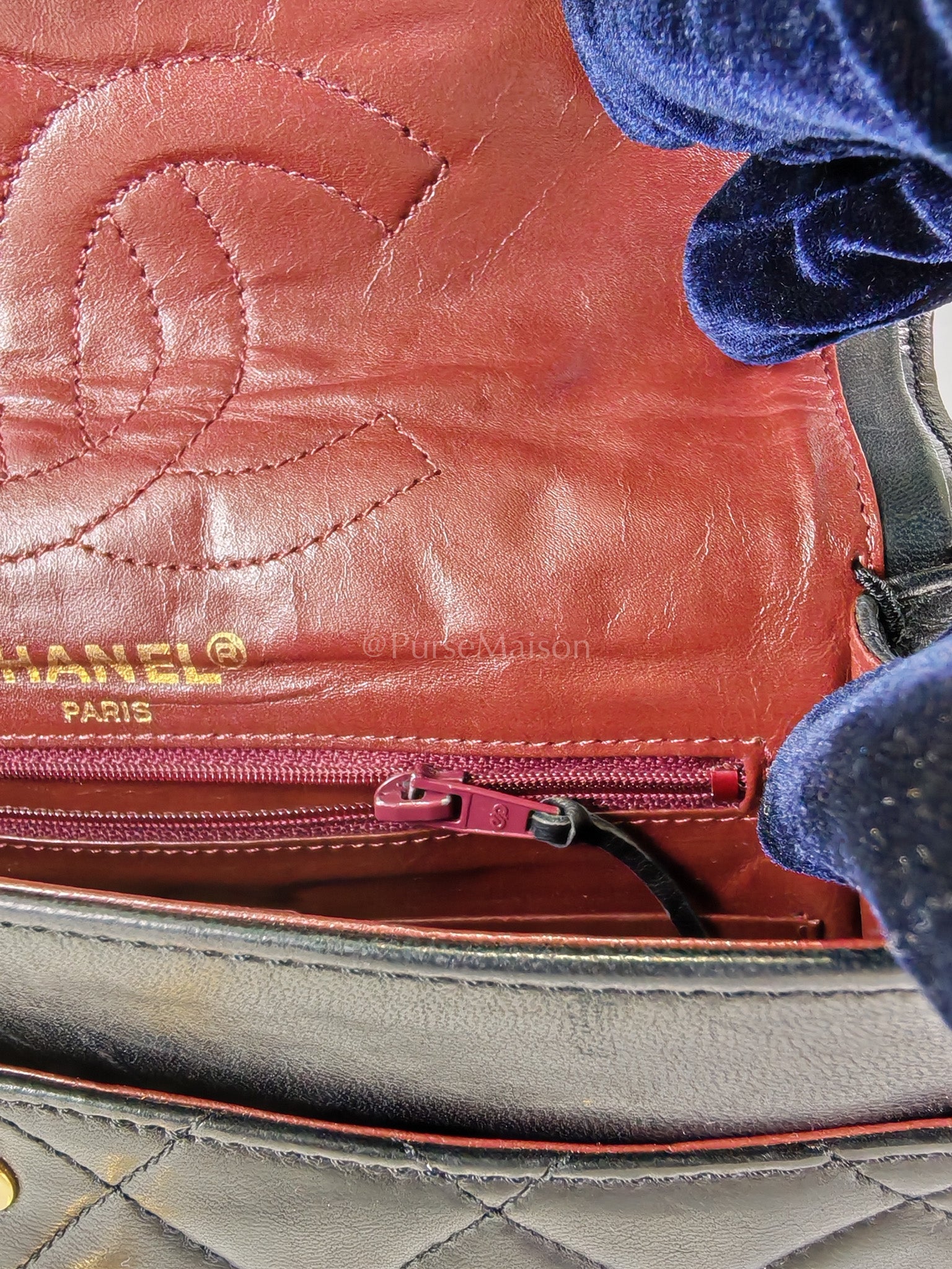 Vintage Double Flap in Black Quilted Lambskin Leather & Mixed Hardware Series 1 | Purse Maison Luxury Bags Shop