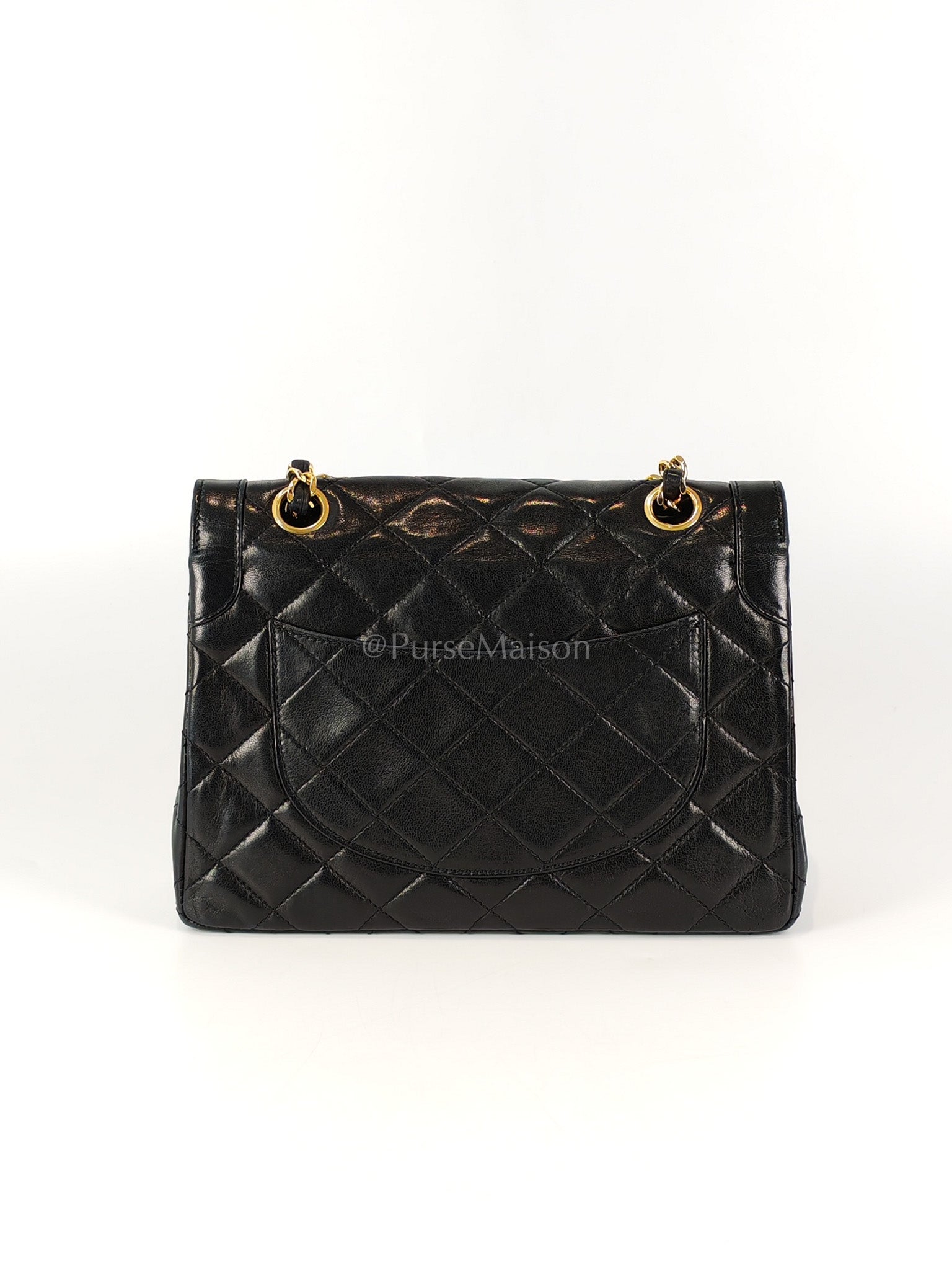 Vintage Double Flap in Black Quilted Lambskin Leather & Mixed Hardware Series 1 | Purse Maison Luxury Bags Shop