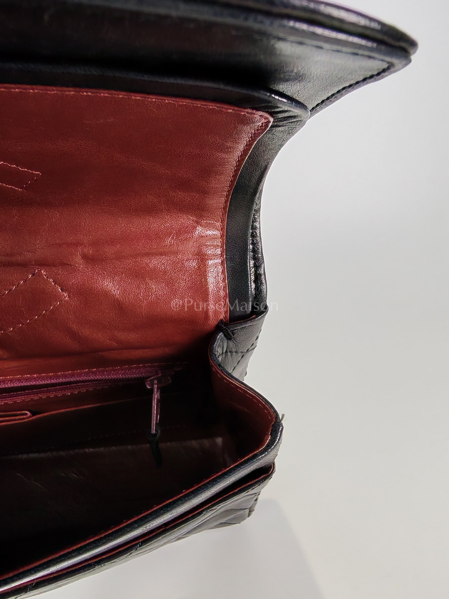 Vintage Double Flap in Black Quilted Lambskin Leather & Mixed Hardware Series 1 | Purse Maison Luxury Bags Shop