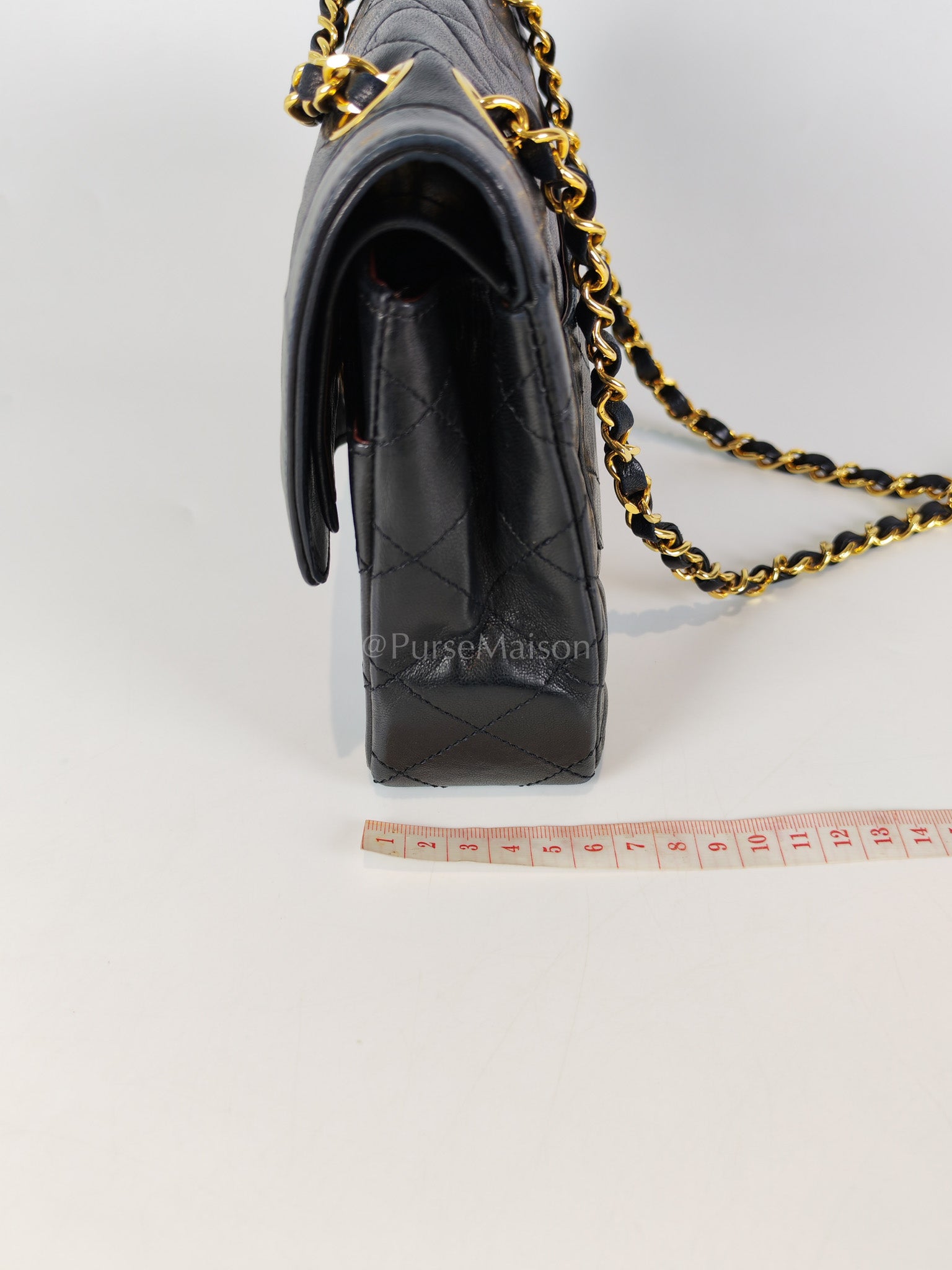 Vintage Double Flap in Black Quilted Lambskin Leather & Mixed Hardware Series 1 | Purse Maison Luxury Bags Shop