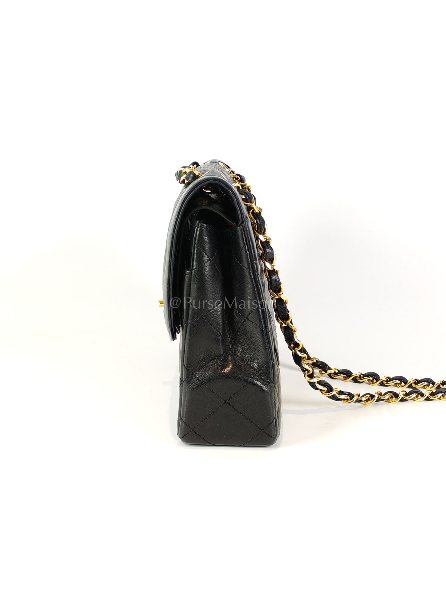 Vintage Double Flap in Black Quilted Lambskin Leather & Mixed Hardware Series 1 | Purse Maison Luxury Bags Shop