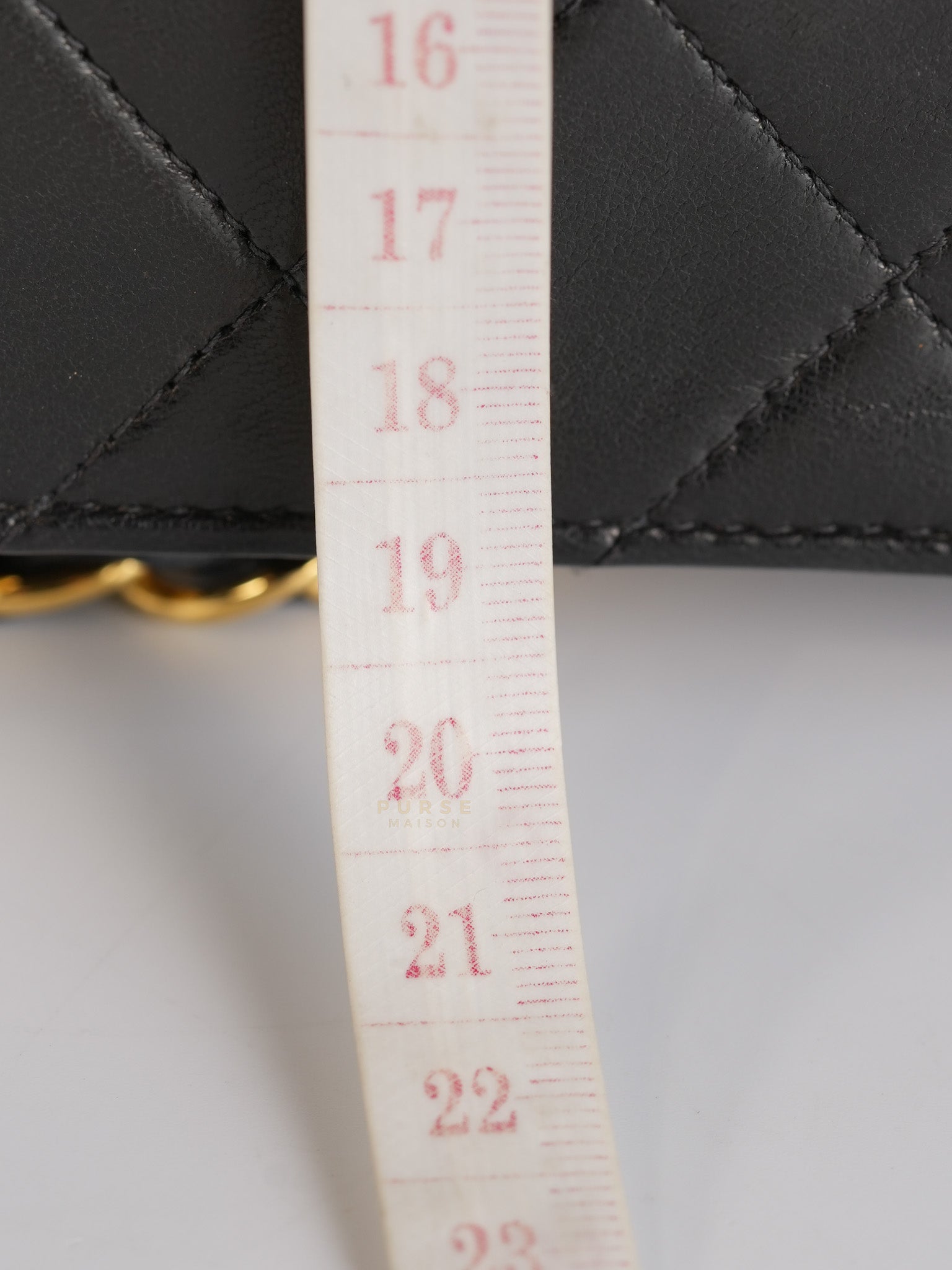 Vintage Flap Bag Medium Black Lambskin Leather and 24k Gold Hardware(Series 5) | Purse Maison Luxury Bags Shop