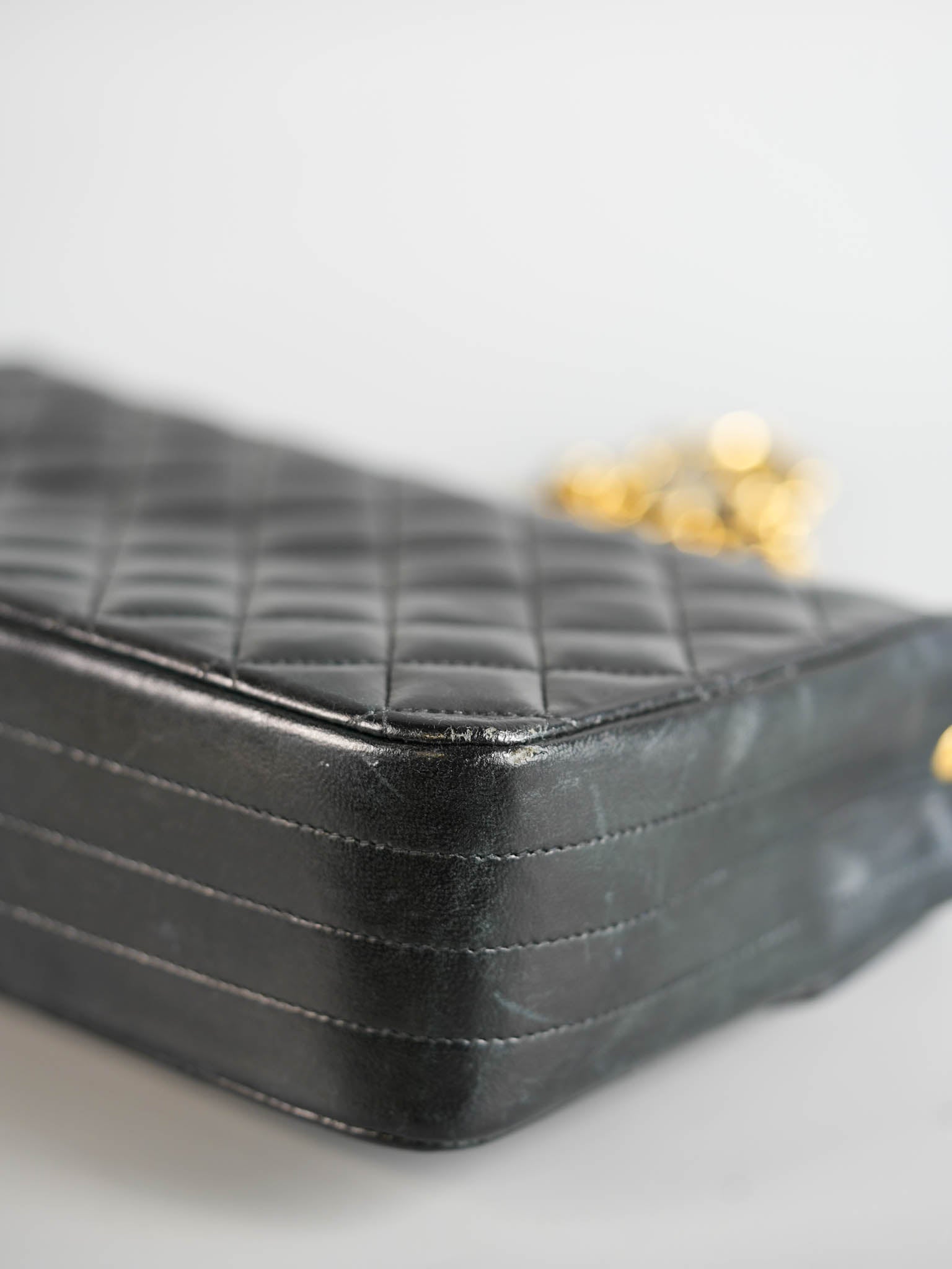 Vintage Half Moon 24K Gold Hardware in Lambskin Leather Series 0 | Purse Maison Luxury Bags Shop