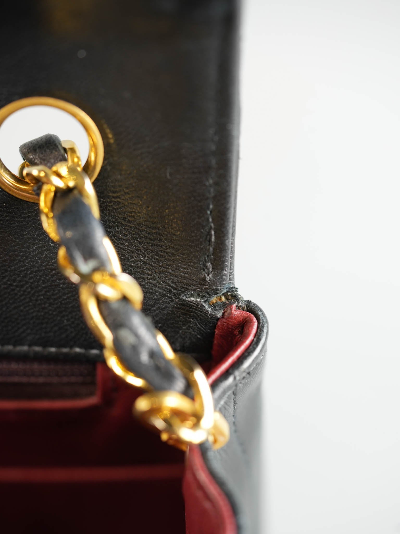 Vintage Half Moon 24K Gold Hardware in Lambskin Leather Series 0 | Purse Maison Luxury Bags Shop