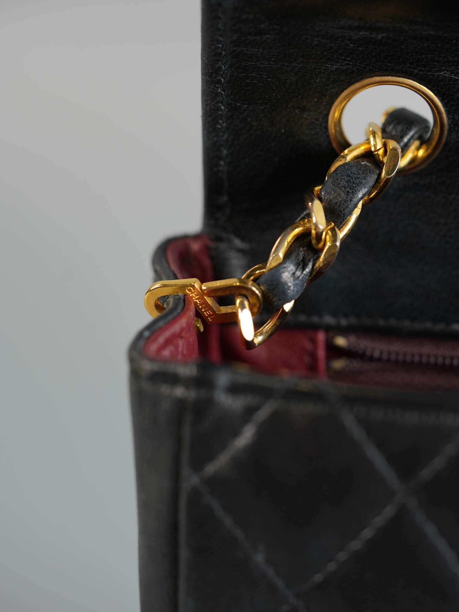 Vintage Half Moon 24K Gold Hardware in Lambskin Leather Series 0 | Purse Maison Luxury Bags Shop