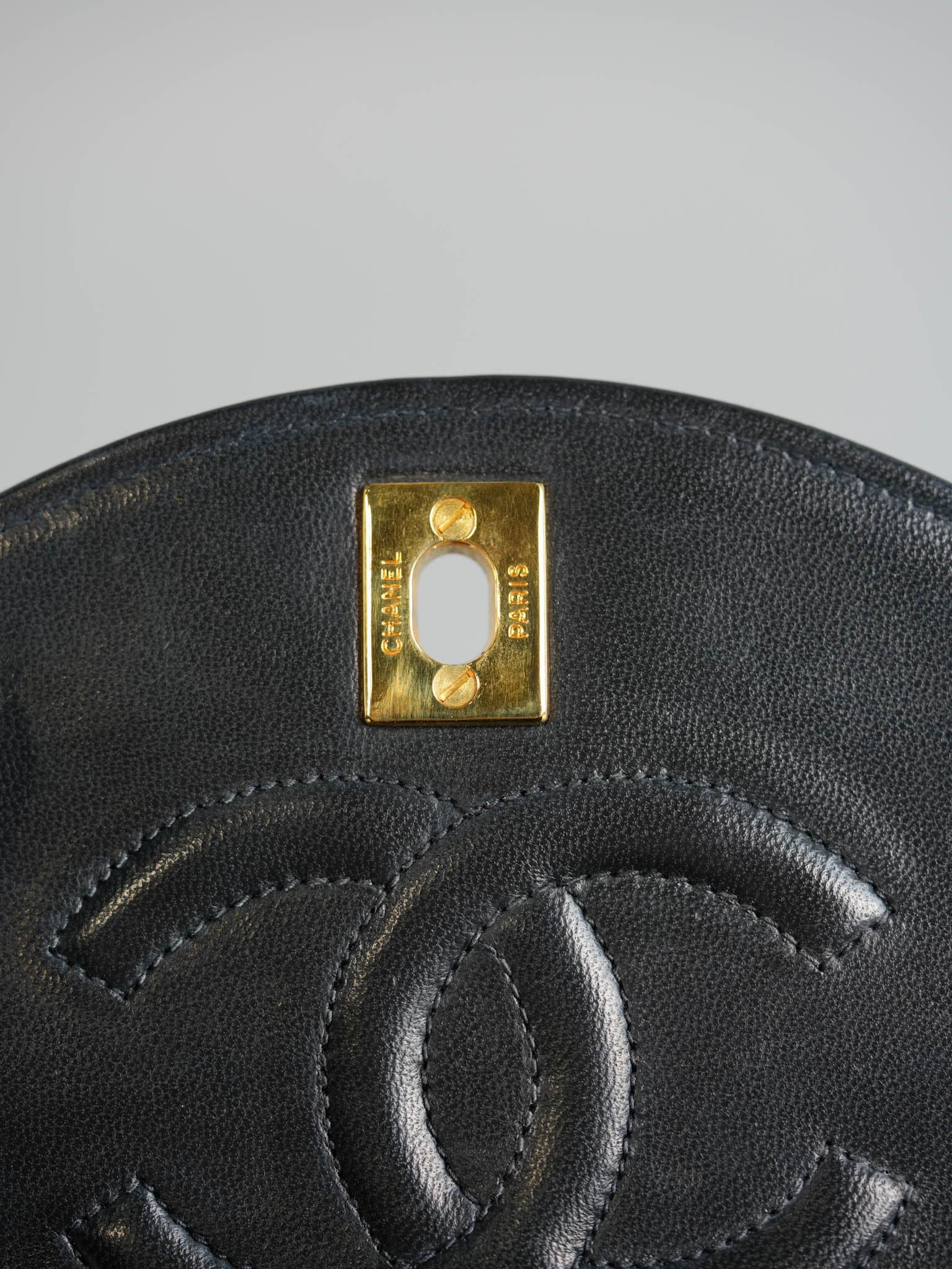 Vintage Half Moon 24K Gold Hardware in Lambskin Leather Series 0 | Purse Maison Luxury Bags Shop