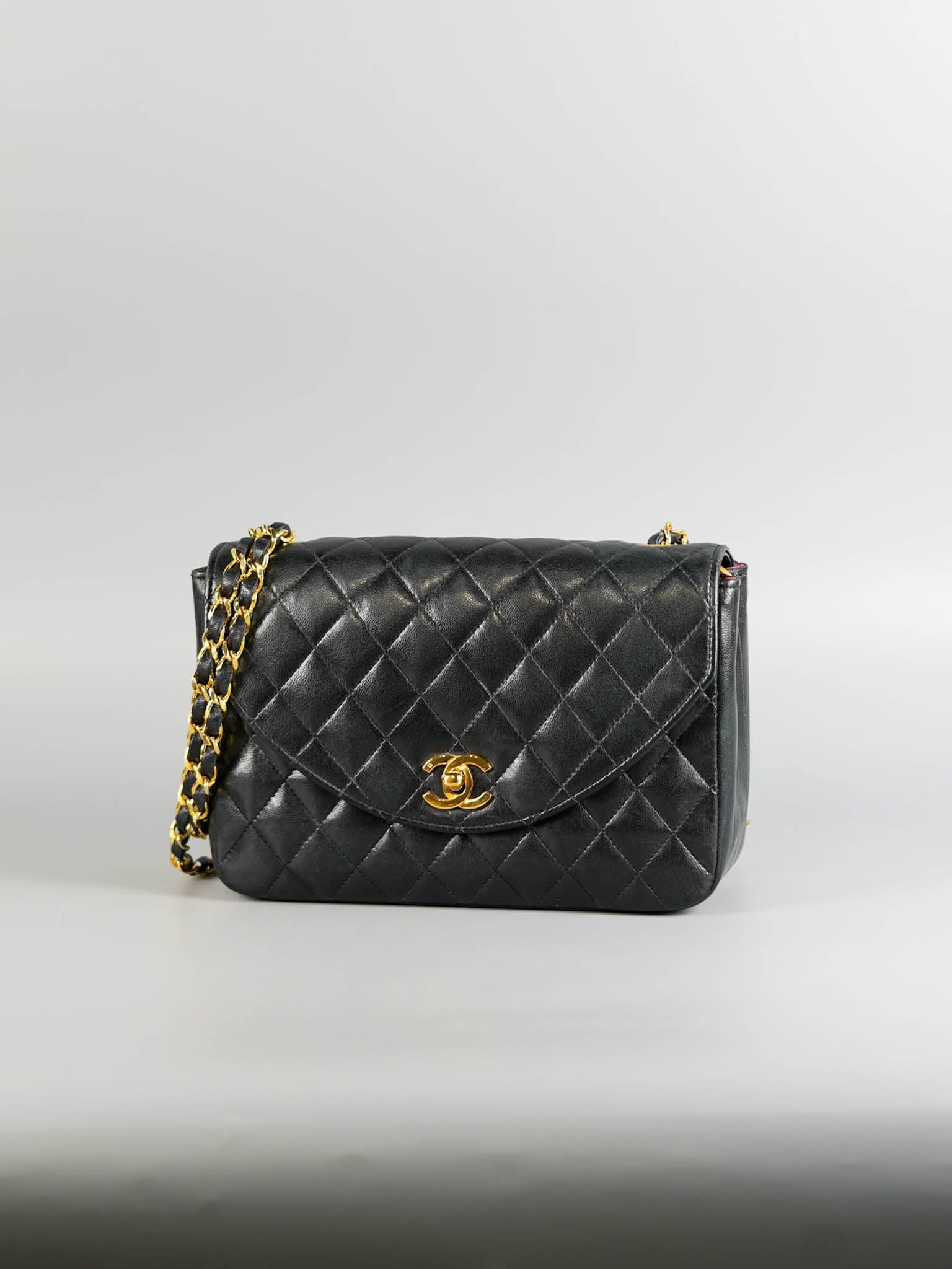 Vintage Half Moon 24K Gold Hardware in Lambskin Leather Series 0 | Purse Maison Luxury Bags Shop