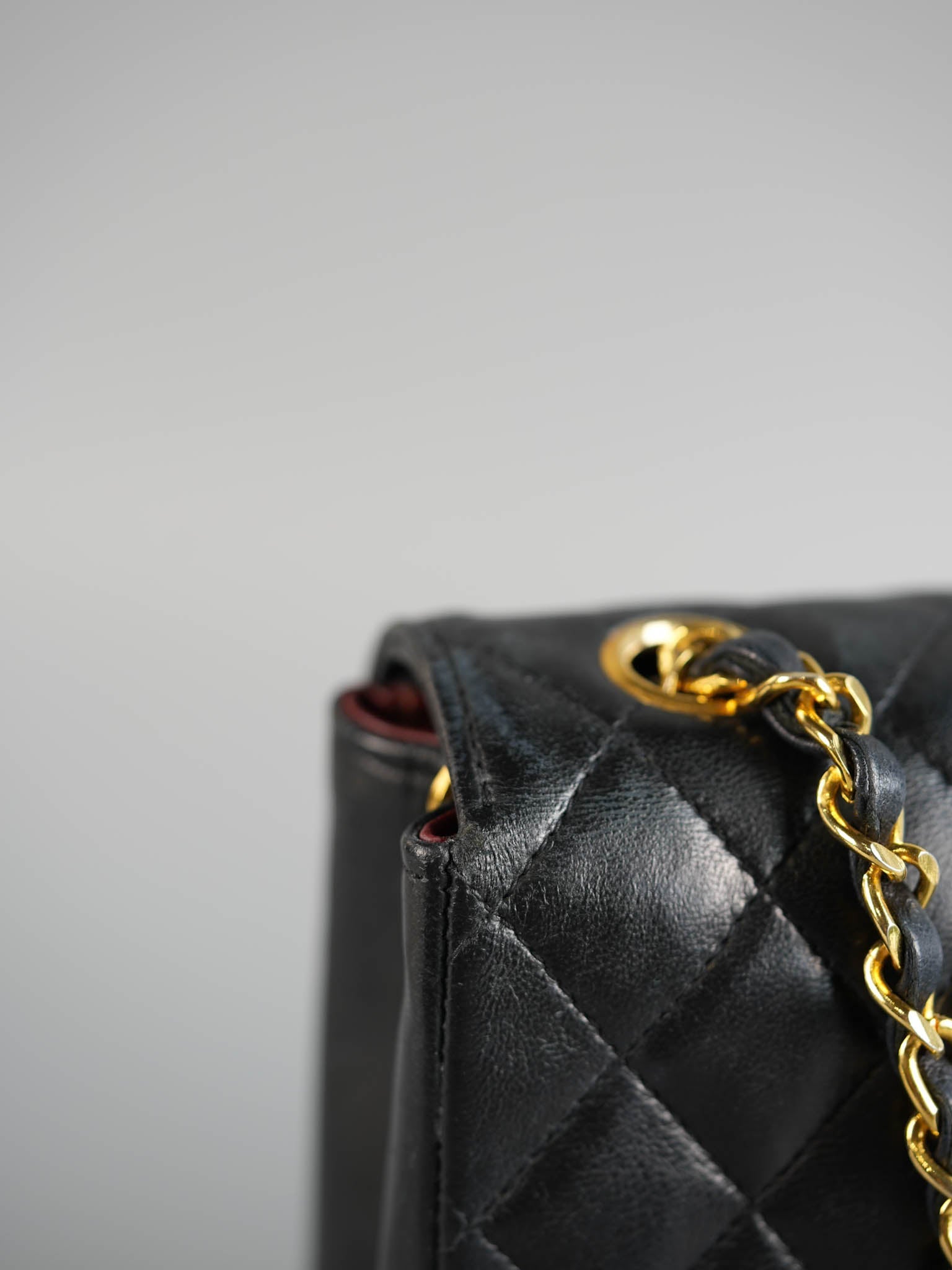 Vintage Half Moon 24K Gold Hardware in Lambskin Leather Series 0 | Purse Maison Luxury Bags Shop