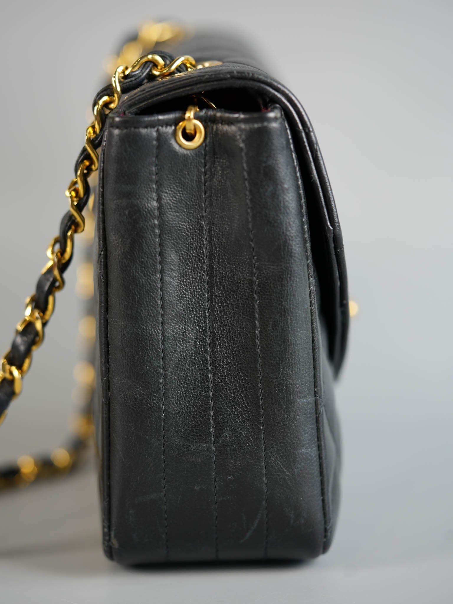 Vintage Half Moon 24K Gold Hardware in Lambskin Leather Series 0 | Purse Maison Luxury Bags Shop