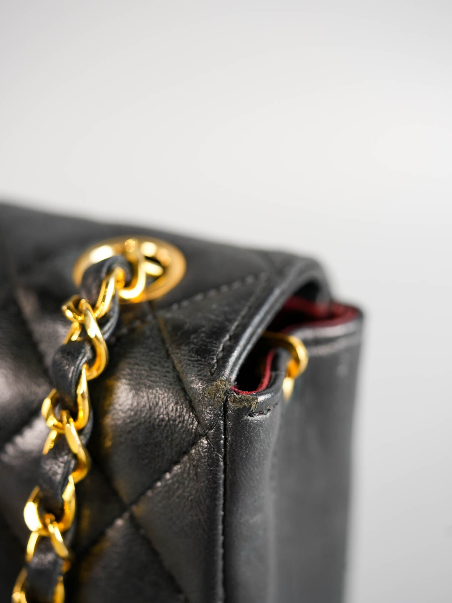 Vintage Half Moon 24K Gold Hardware in Lambskin Leather Series 0 | Purse Maison Luxury Bags Shop