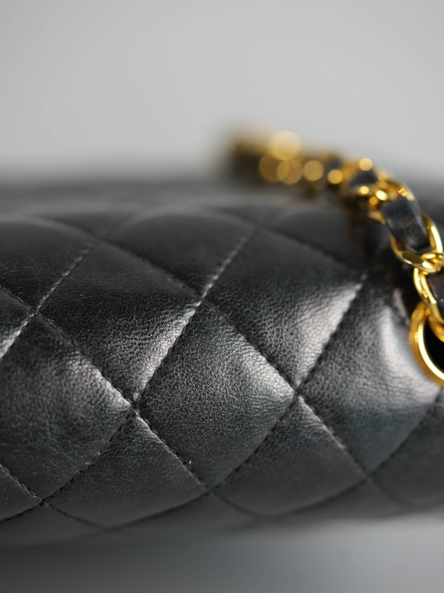 Vintage Half Moon 24K Gold Hardware in Lambskin Leather Series 0 | Purse Maison Luxury Bags Shop