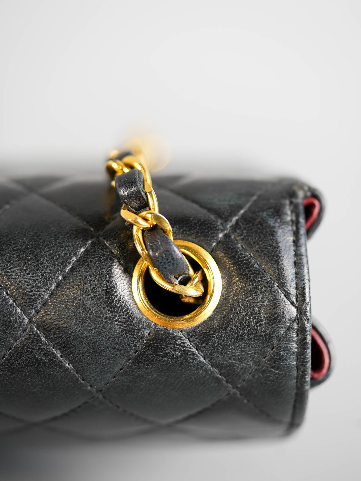 Vintage Half Moon 24K Gold Hardware in Lambskin Leather Series 0 | Purse Maison Luxury Bags Shop