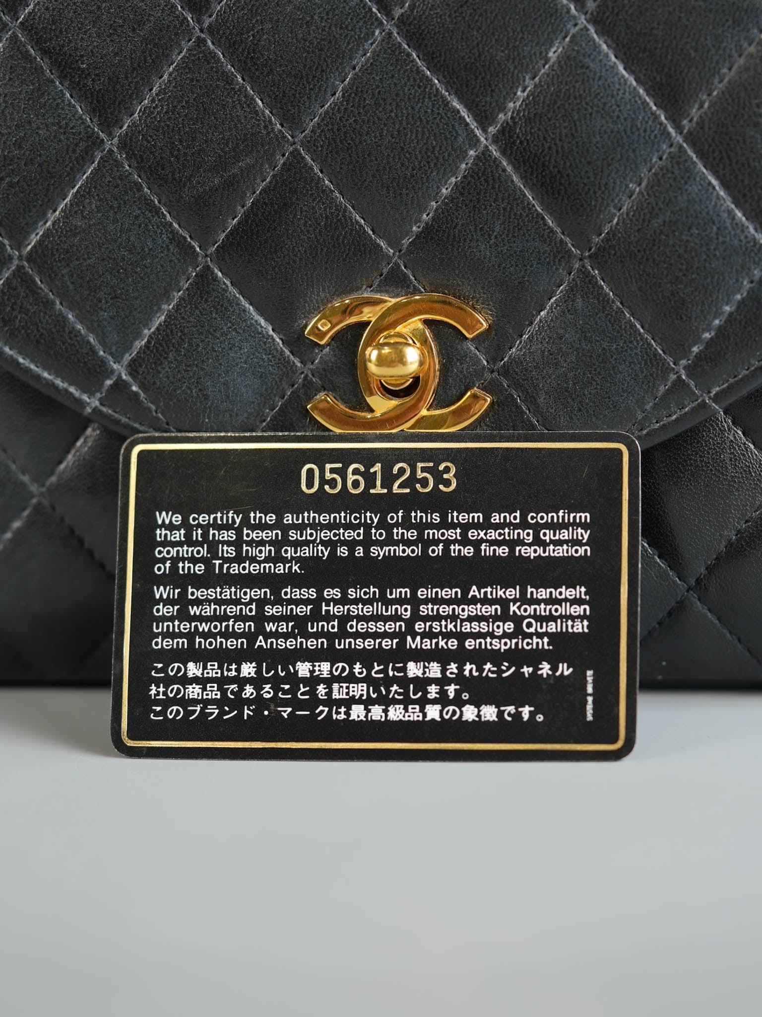 Vintage Half Moon 24K Gold Hardware in Lambskin Leather Series 0 | Purse Maison Luxury Bags Shop