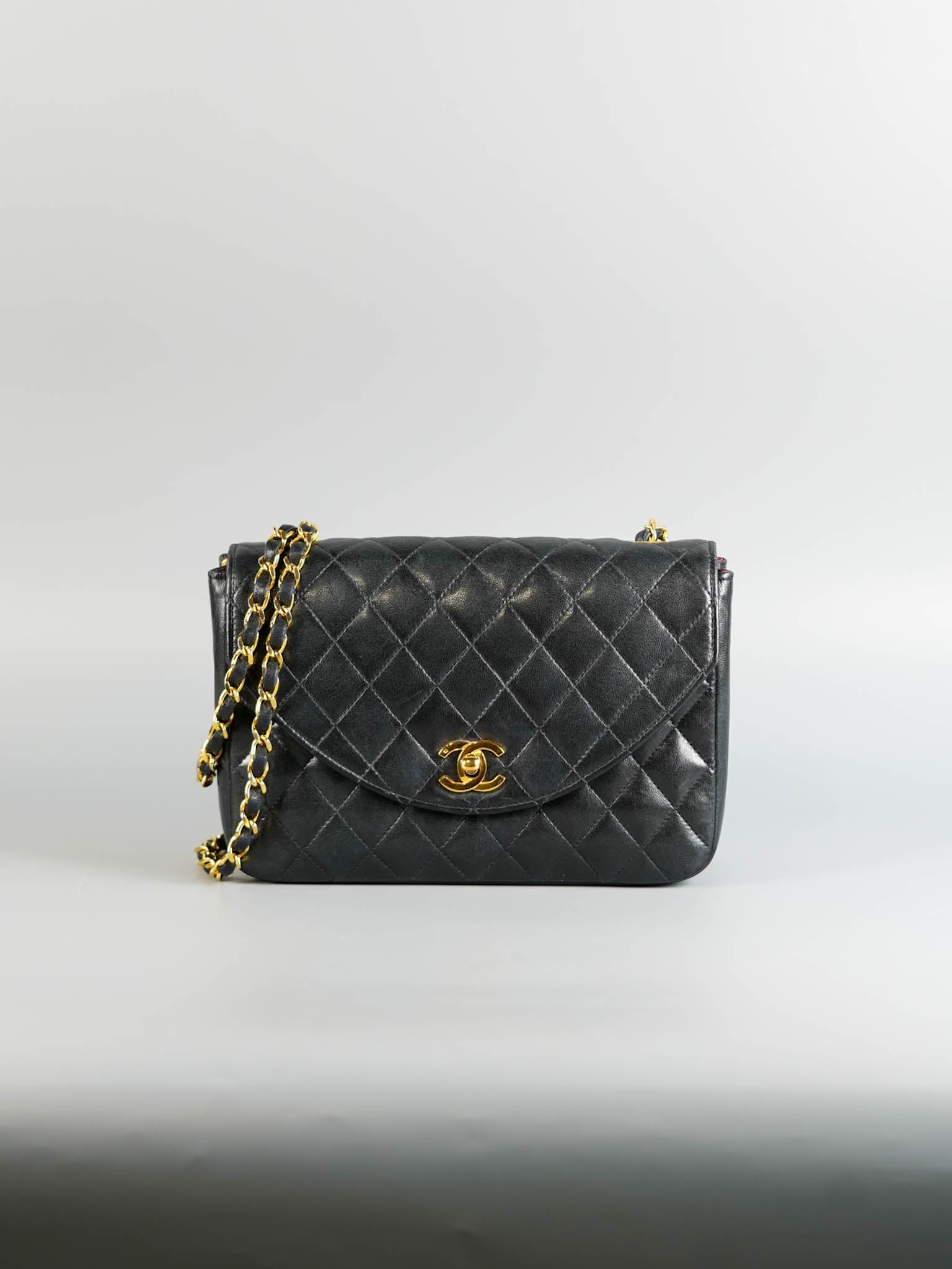 Vintage Half Moon 24K Gold Hardware in Lambskin Leather Series 0 | Purse Maison Luxury Bags Shop