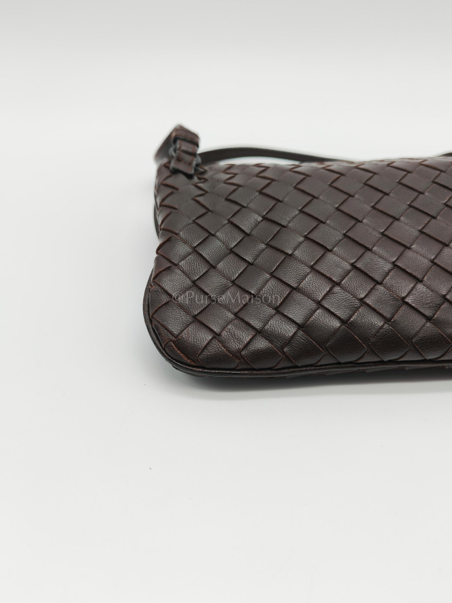 Vintage Intrecciatio Fondant/Dark Brown Nappa Leather Sling Bag | Purse Maison Luxury Bags Shop