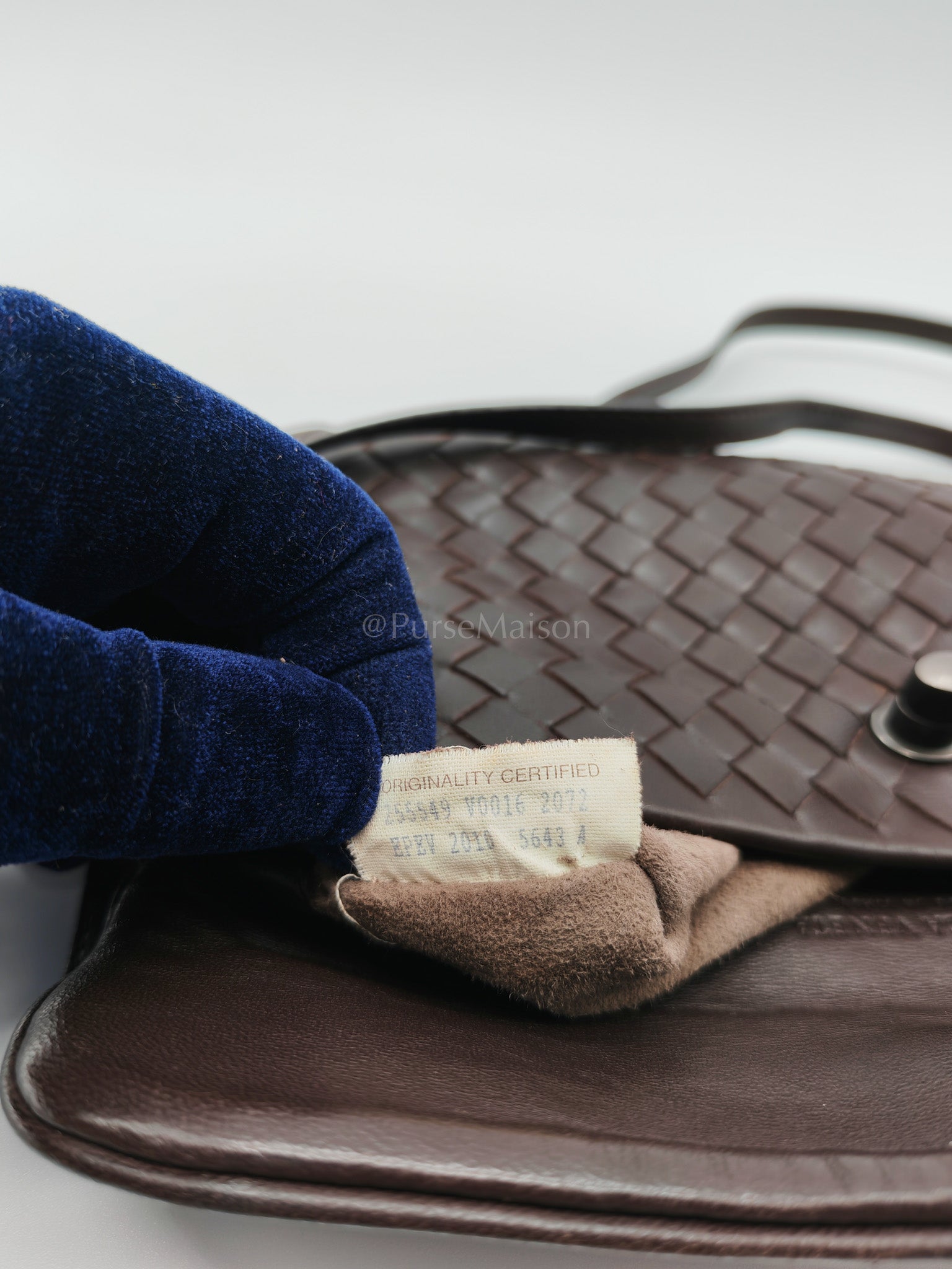 Vintage Intrecciatio Fondant/Dark Brown Nappa Leather Sling Bag | Purse Maison Luxury Bags Shop