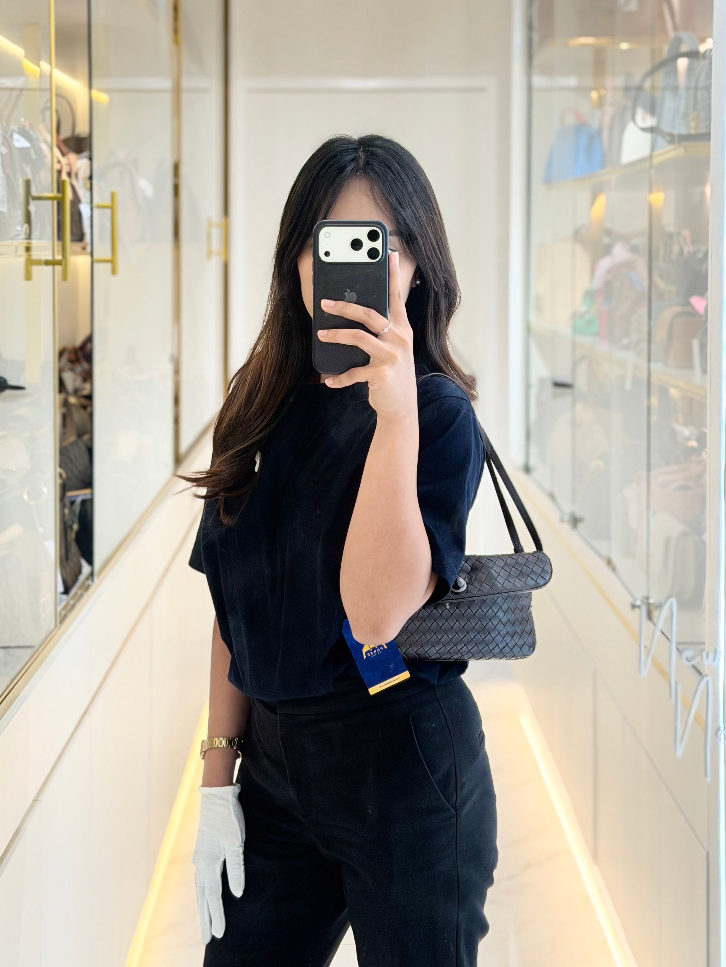 Vintage Intrecciatio Fondant/Dark Brown Nappa Leather Sling Bag | Purse Maison Luxury Bags Shop