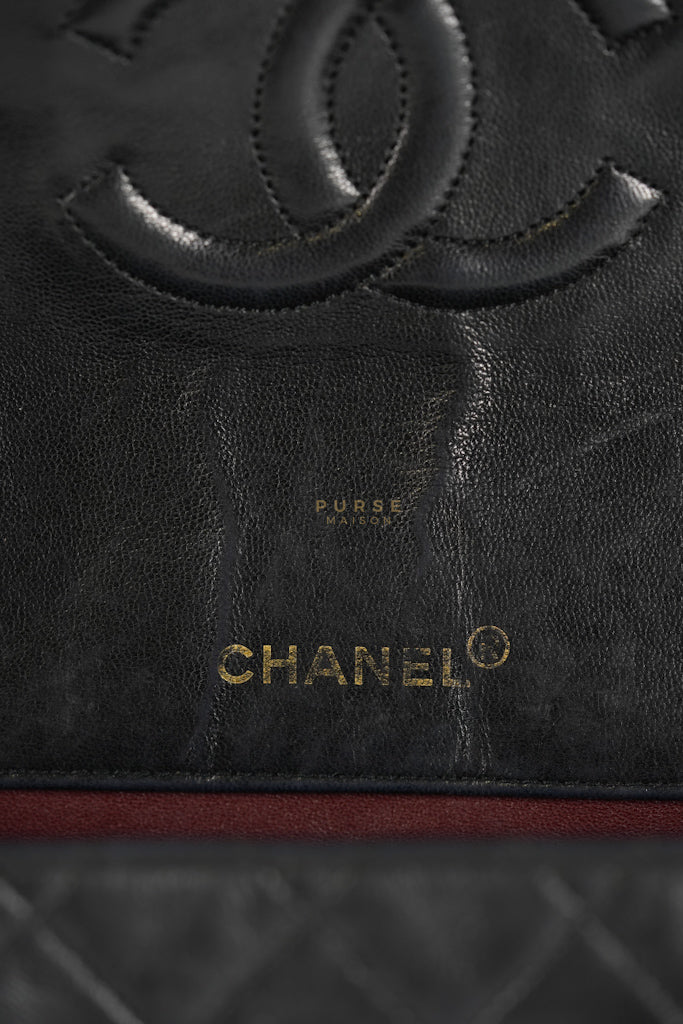 Vintage Medium Quilted Flap Bag in Black Lambskin Leather (Series 1) | Purse Maison Luxury Bags Shop