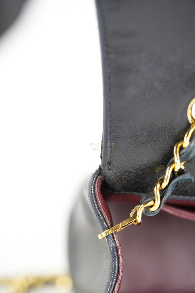 Vintage Medium Quilted Flap Bag in Black Lambskin Leather (Series 1) | Purse Maison Luxury Bags Shop
