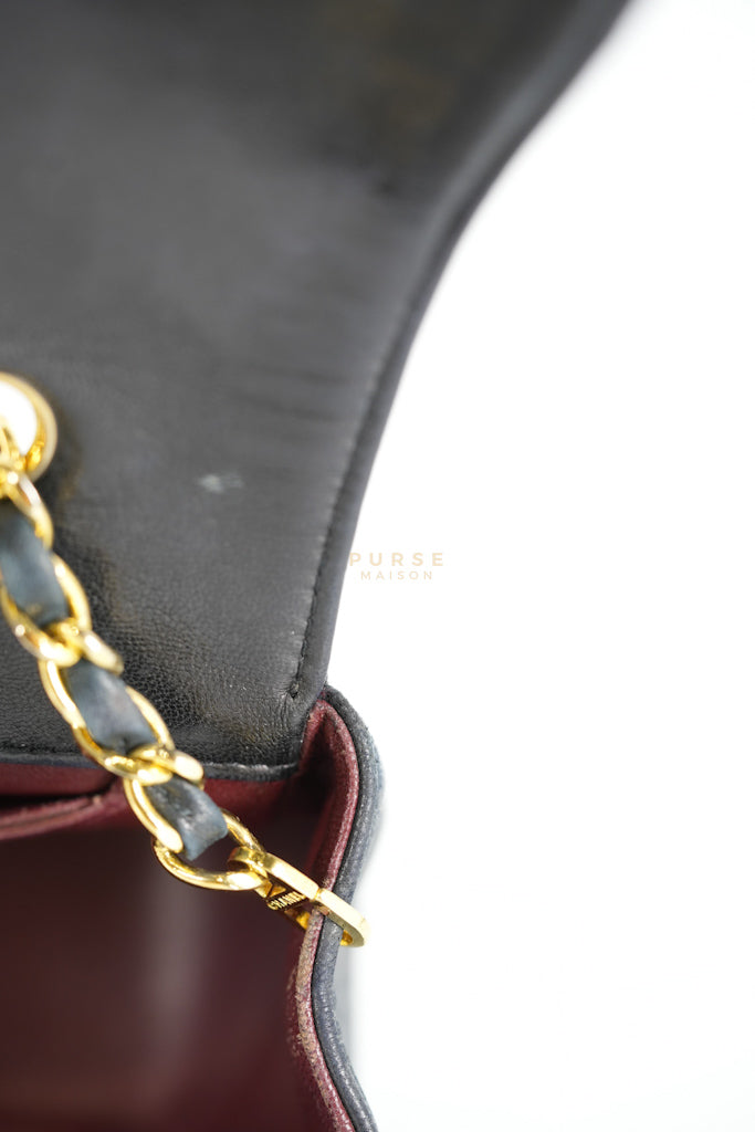 Vintage Medium Quilted Flap Bag in Black Lambskin Leather (Series 1) | Purse Maison Luxury Bags Shop