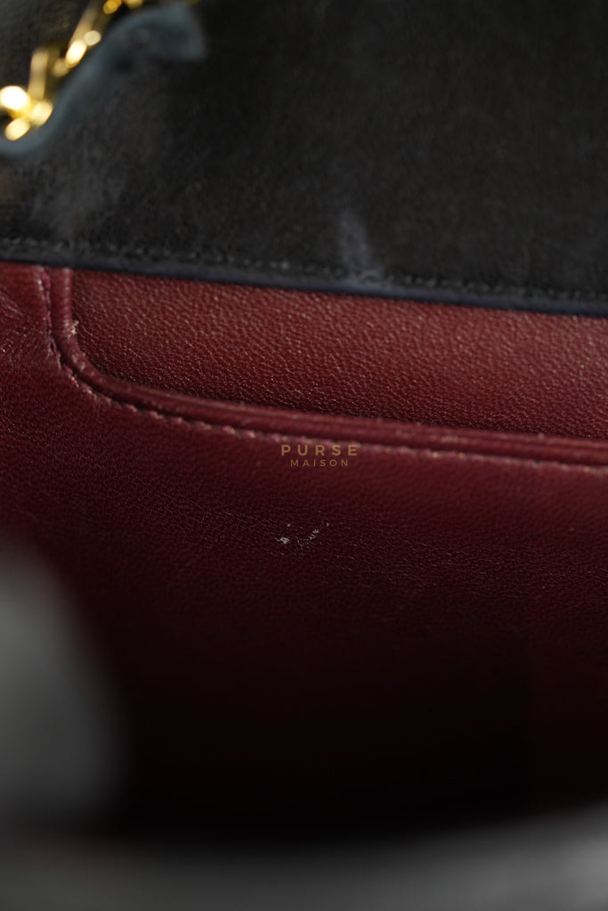 Vintage Medium Quilted Flap Bag in Black Lambskin Leather (Series 1) | Purse Maison Luxury Bags Shop