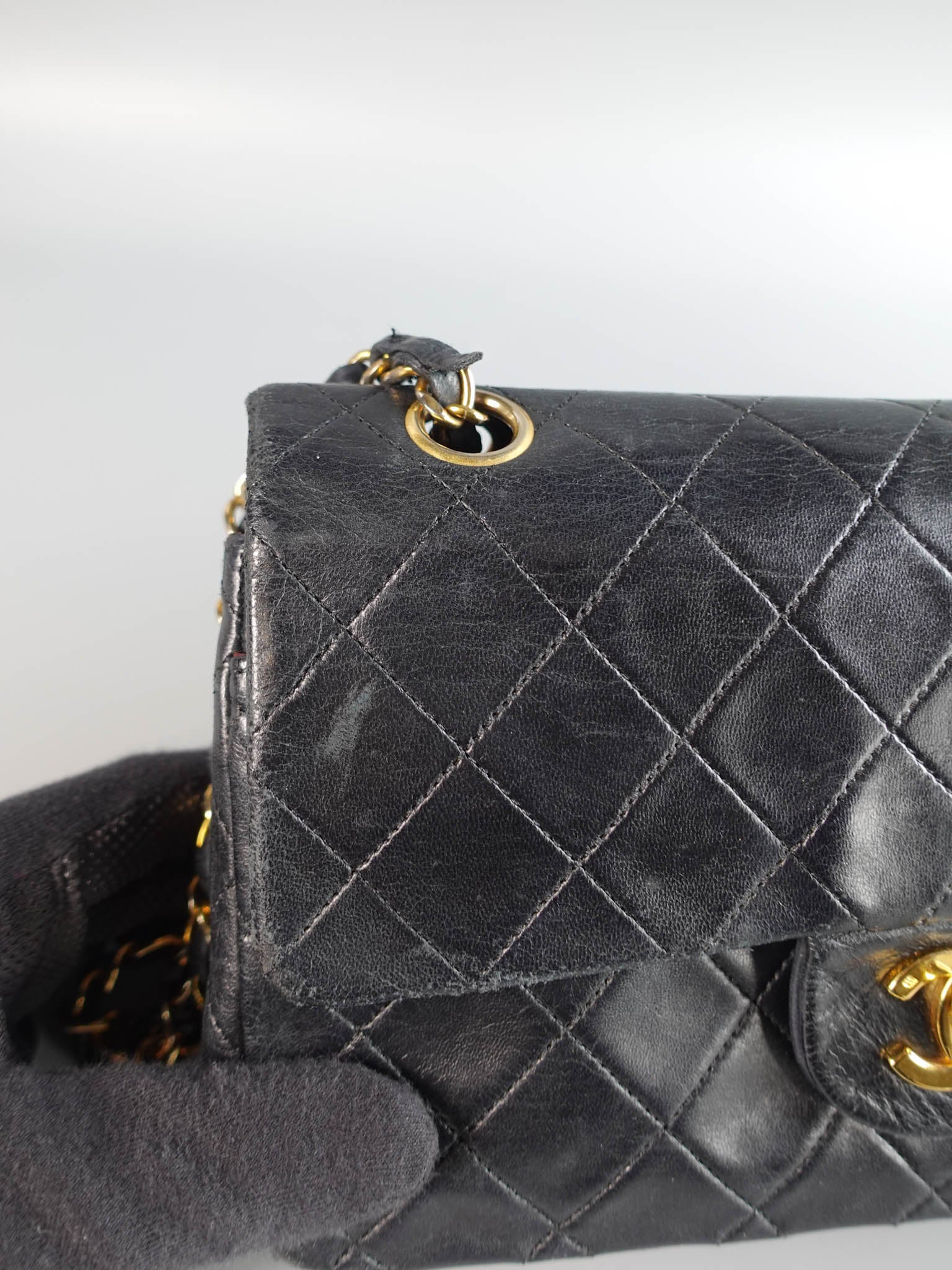 Vintage Small Classic Double Flap in Quilted Lambskin and Gold Hardware Series 1 | Purse Maison Luxury Bags Shop