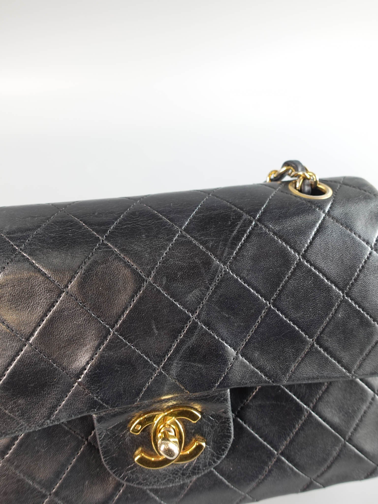 Vintage Small Classic Double Flap in Quilted Lambskin and Gold Hardware Series 1 | Purse Maison Luxury Bags Shop