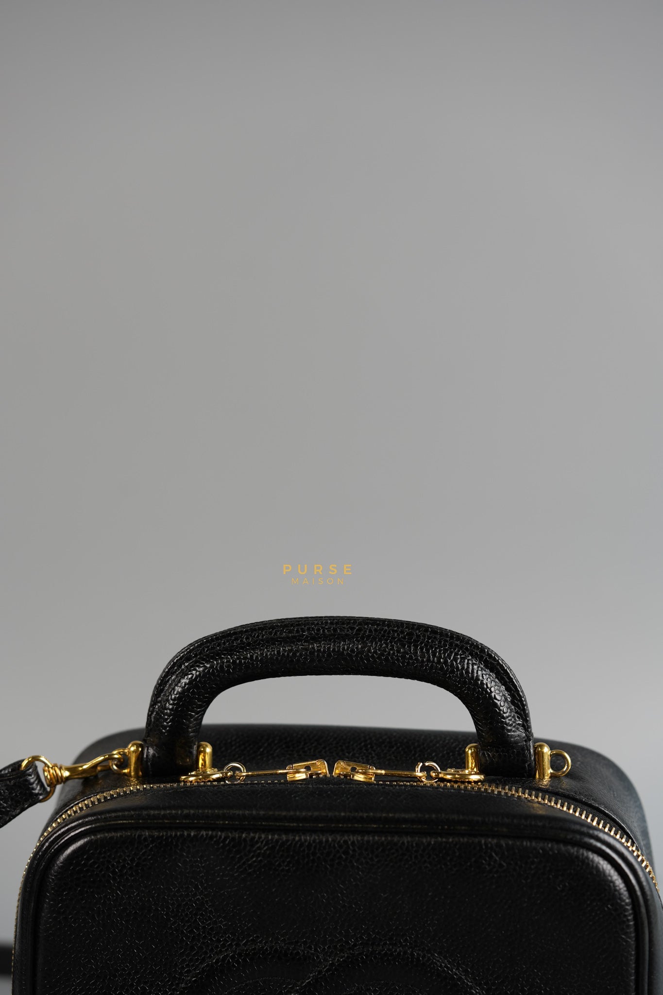 Vintage Vanity Bag in Caviar Leather & 24k Gold Hardware Series 4 | Purse Maison Luxury Bags Shop