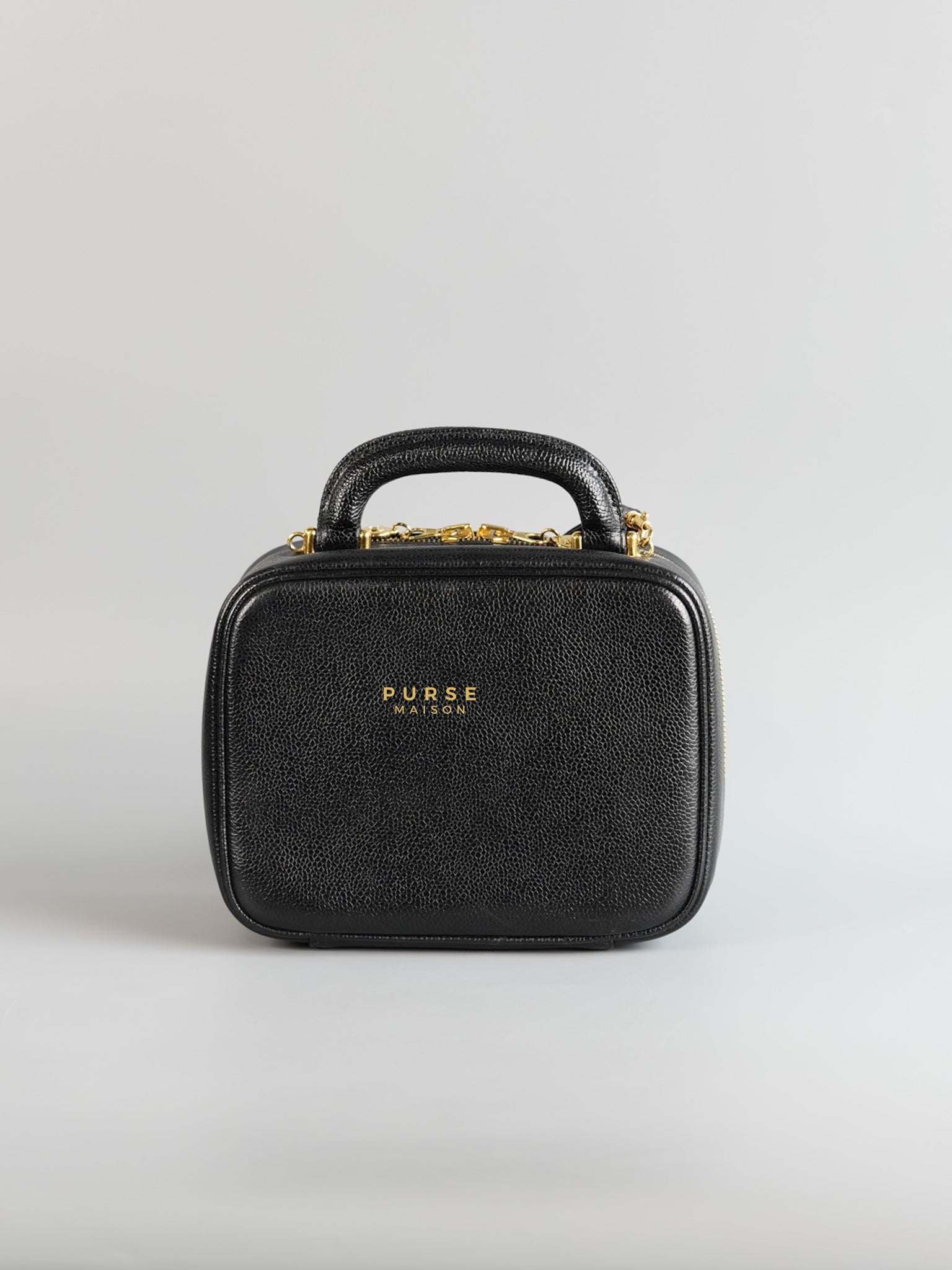 Vintage Vanity Bag in Caviar Leather & 24k Gold Hardware Series 4 | Purse Maison Luxury Bags Shop