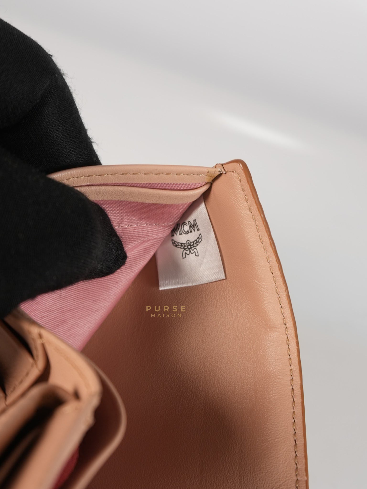 Visetos Bifold Wallet in Champagne Gold | Purse Maison Luxury Bags Shop