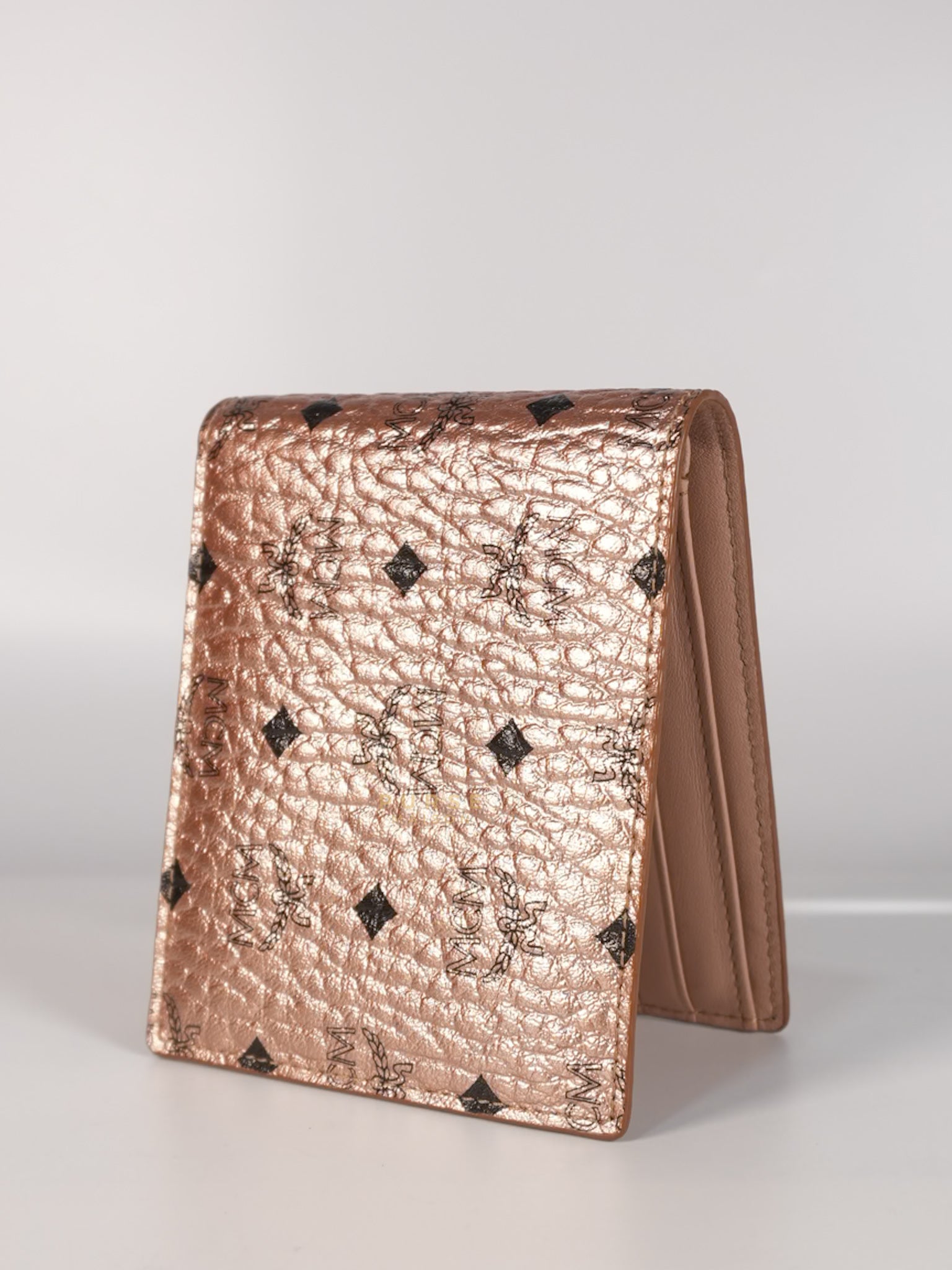 Visetos Bifold Wallet in Champagne Gold | Purse Maison Luxury Bags Shop