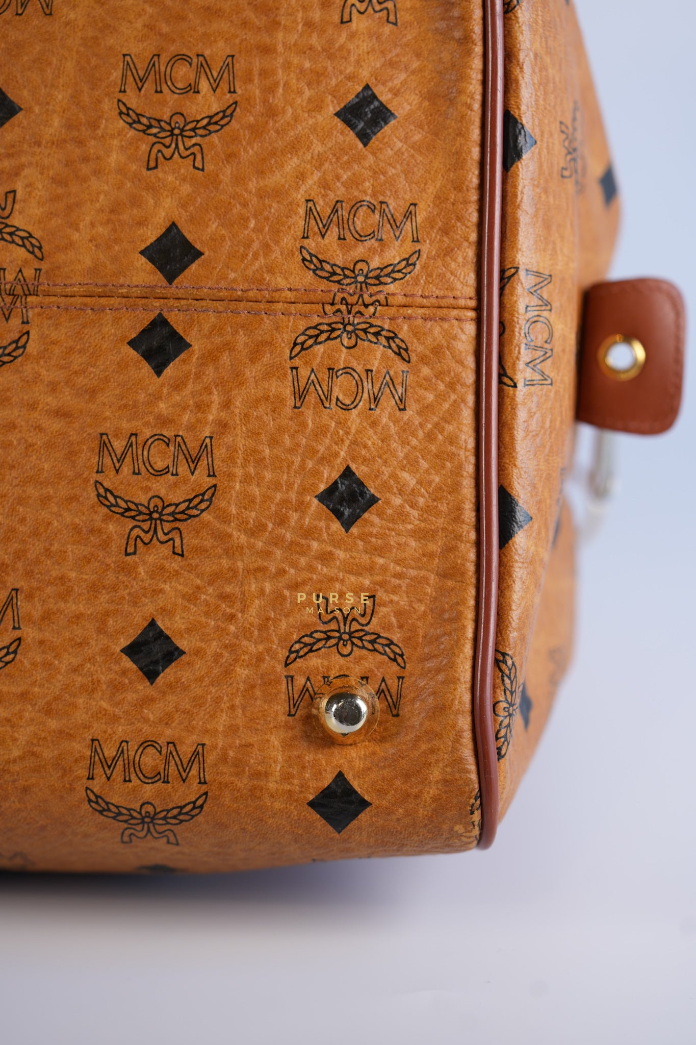 Visetos Boston Brown Leather Bag | Purse Maison Luxury Bags Shop