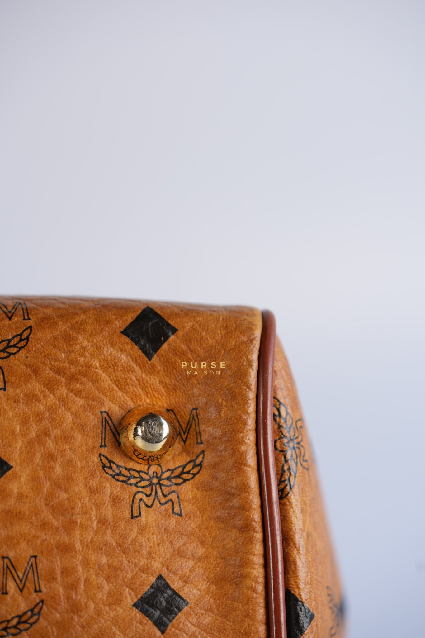 Visetos Boston Brown Leather Bag | Purse Maison Luxury Bags Shop