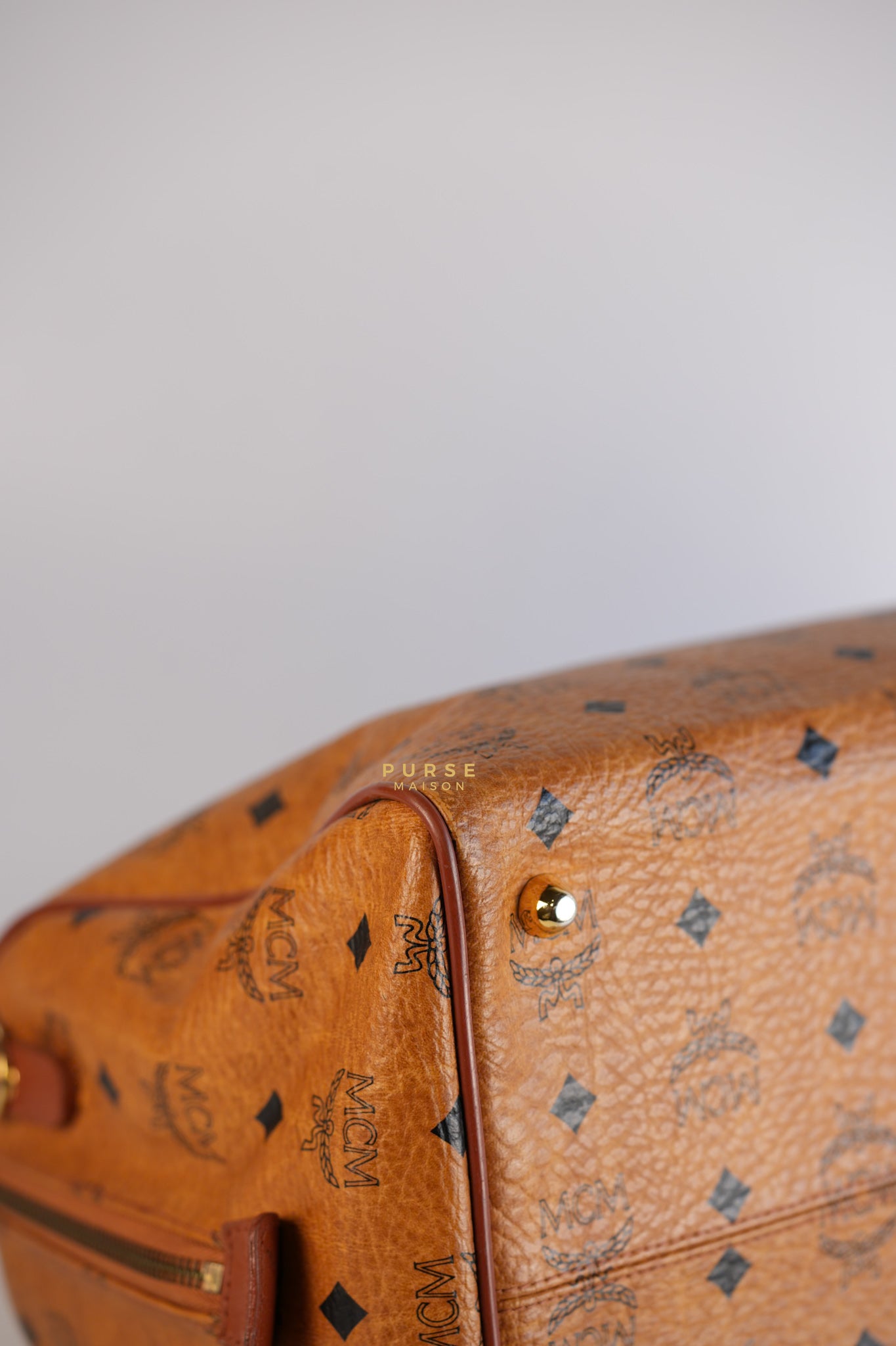 Visetos Boston Brown Leather Bag | Purse Maison Luxury Bags Shop