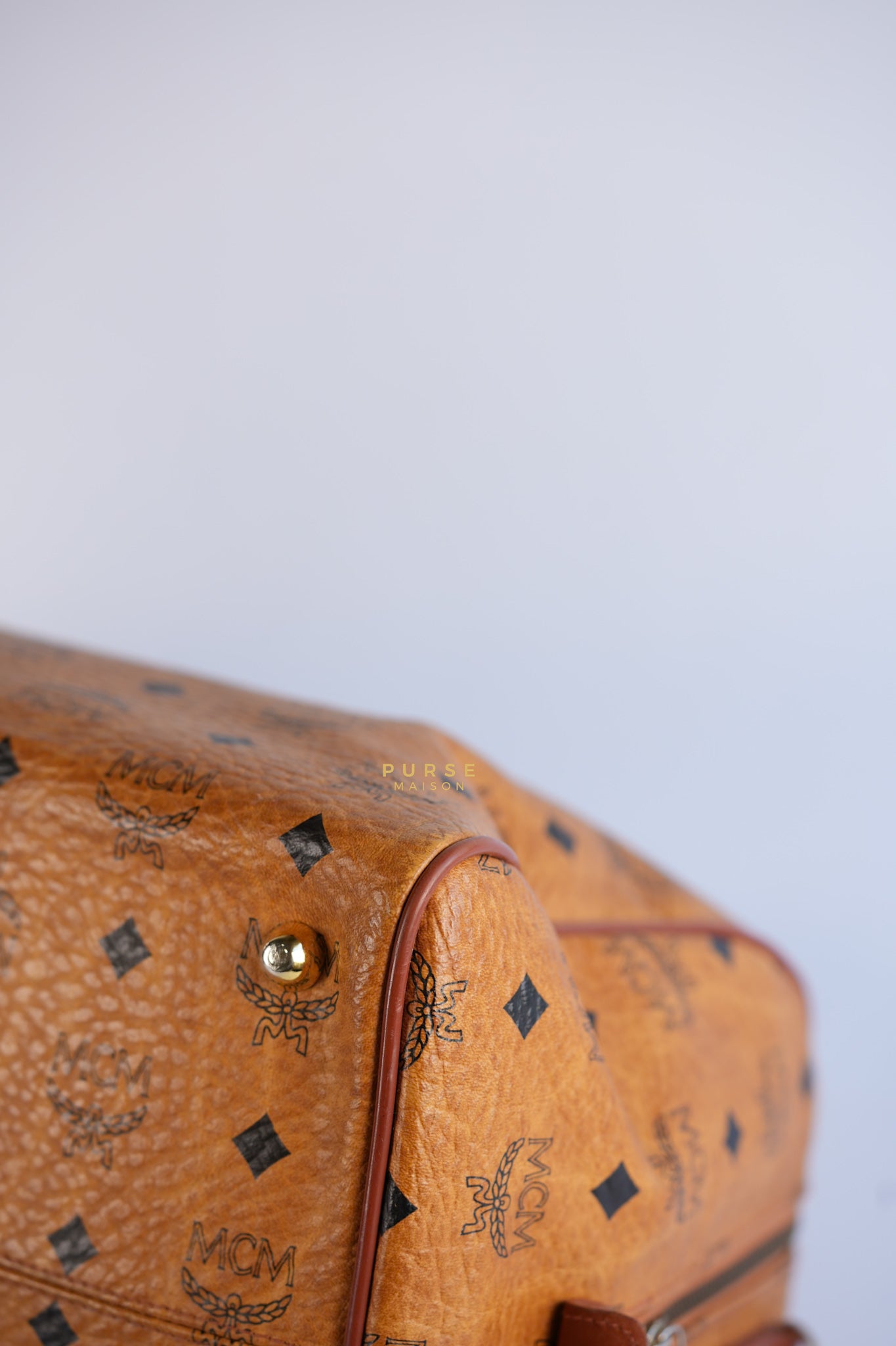 Visetos Boston Brown Leather Bag | Purse Maison Luxury Bags Shop