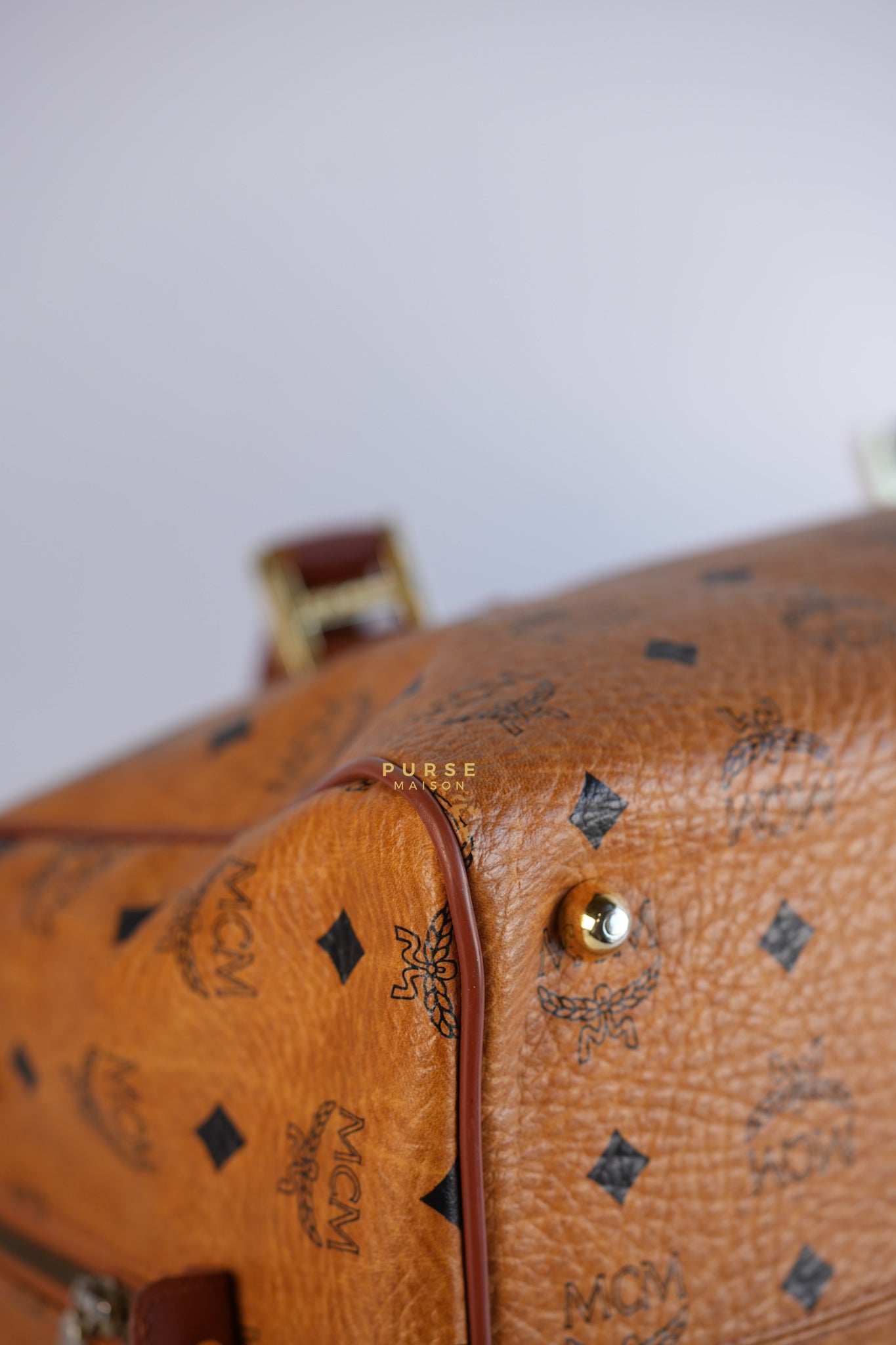Visetos Boston Brown Leather Bag | Purse Maison Luxury Bags Shop