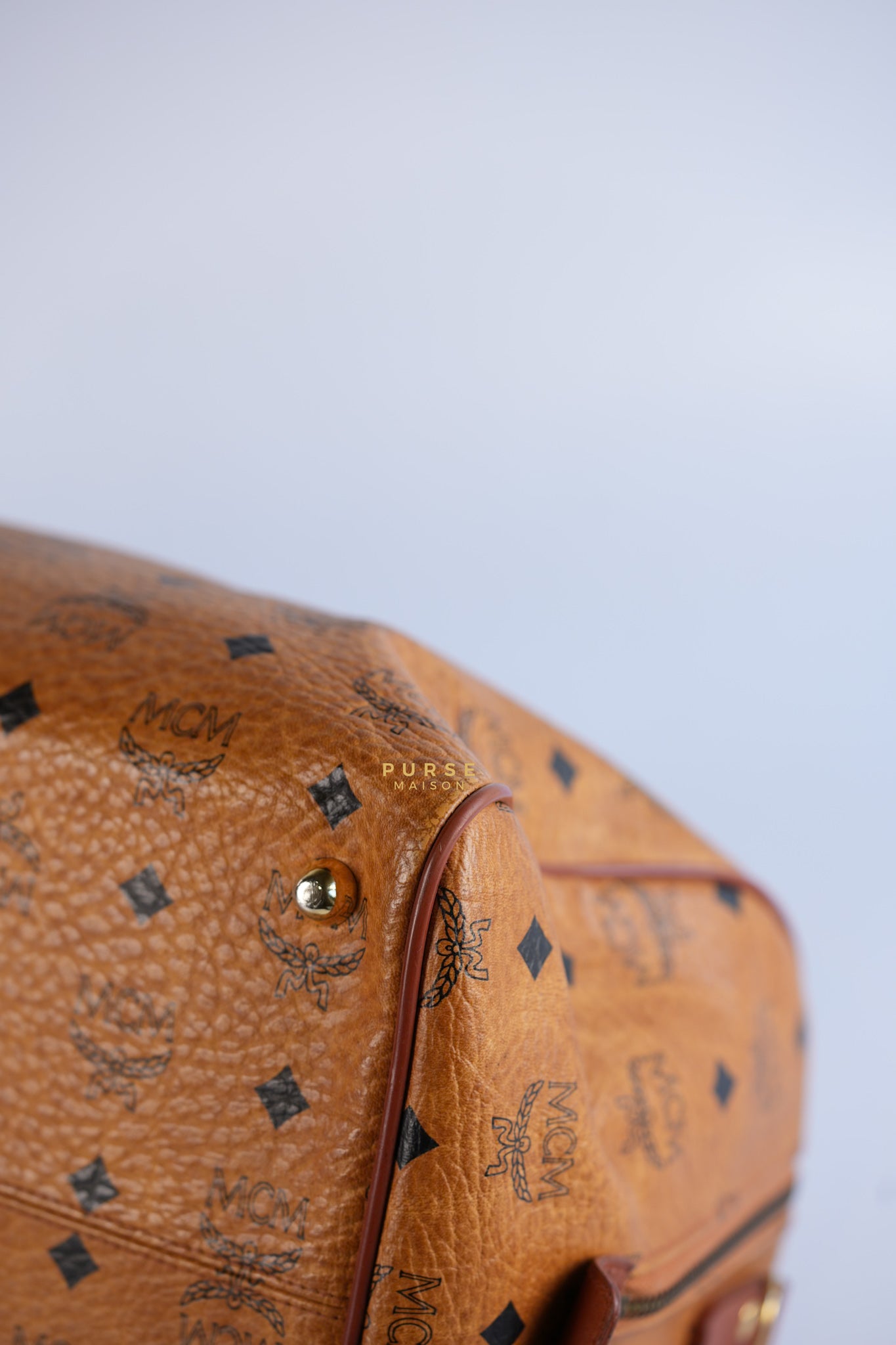 Visetos Boston Brown Leather Bag | Purse Maison Luxury Bags Shop