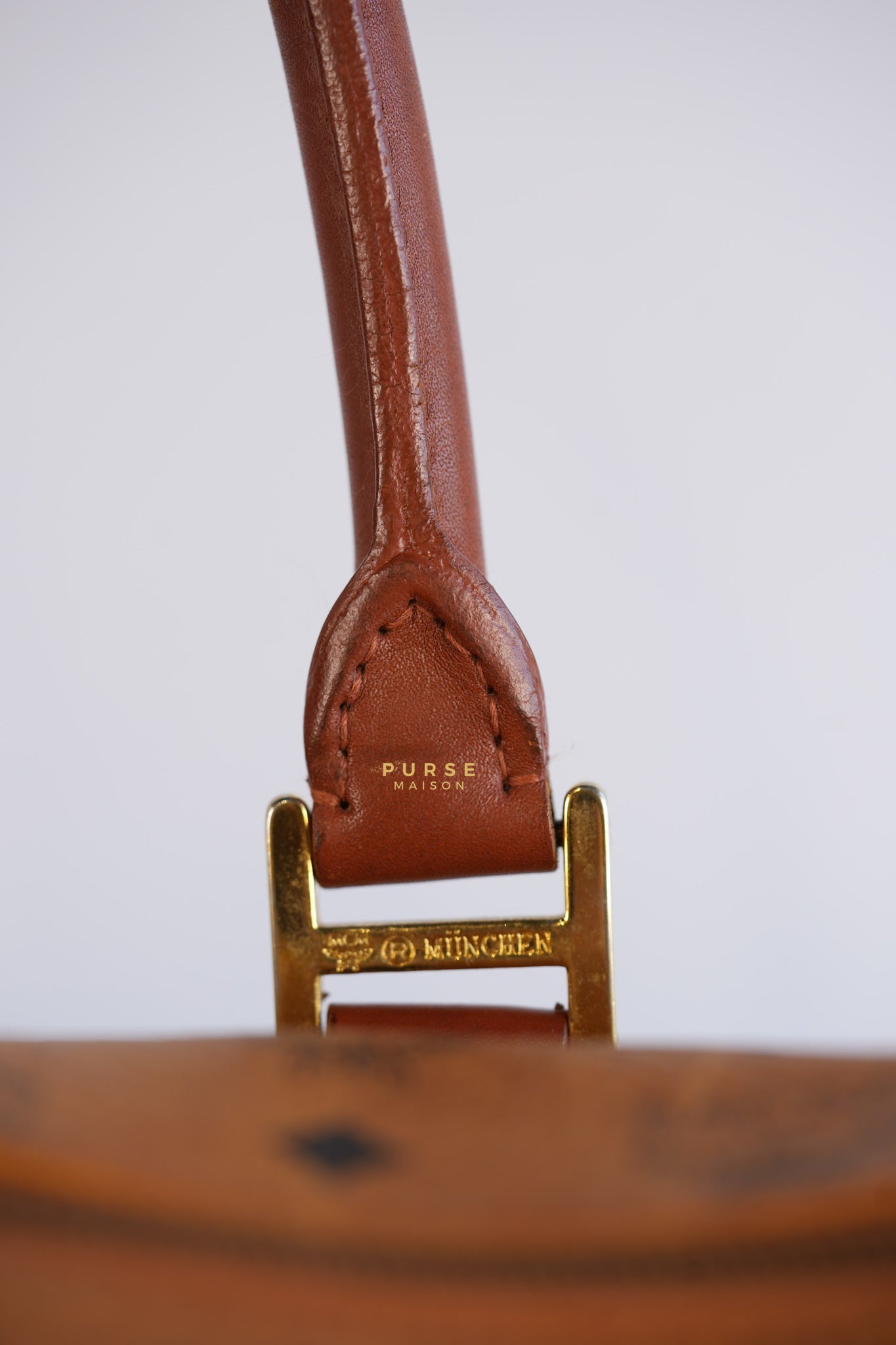 Visetos Boston Brown Leather Bag | Purse Maison Luxury Bags Shop