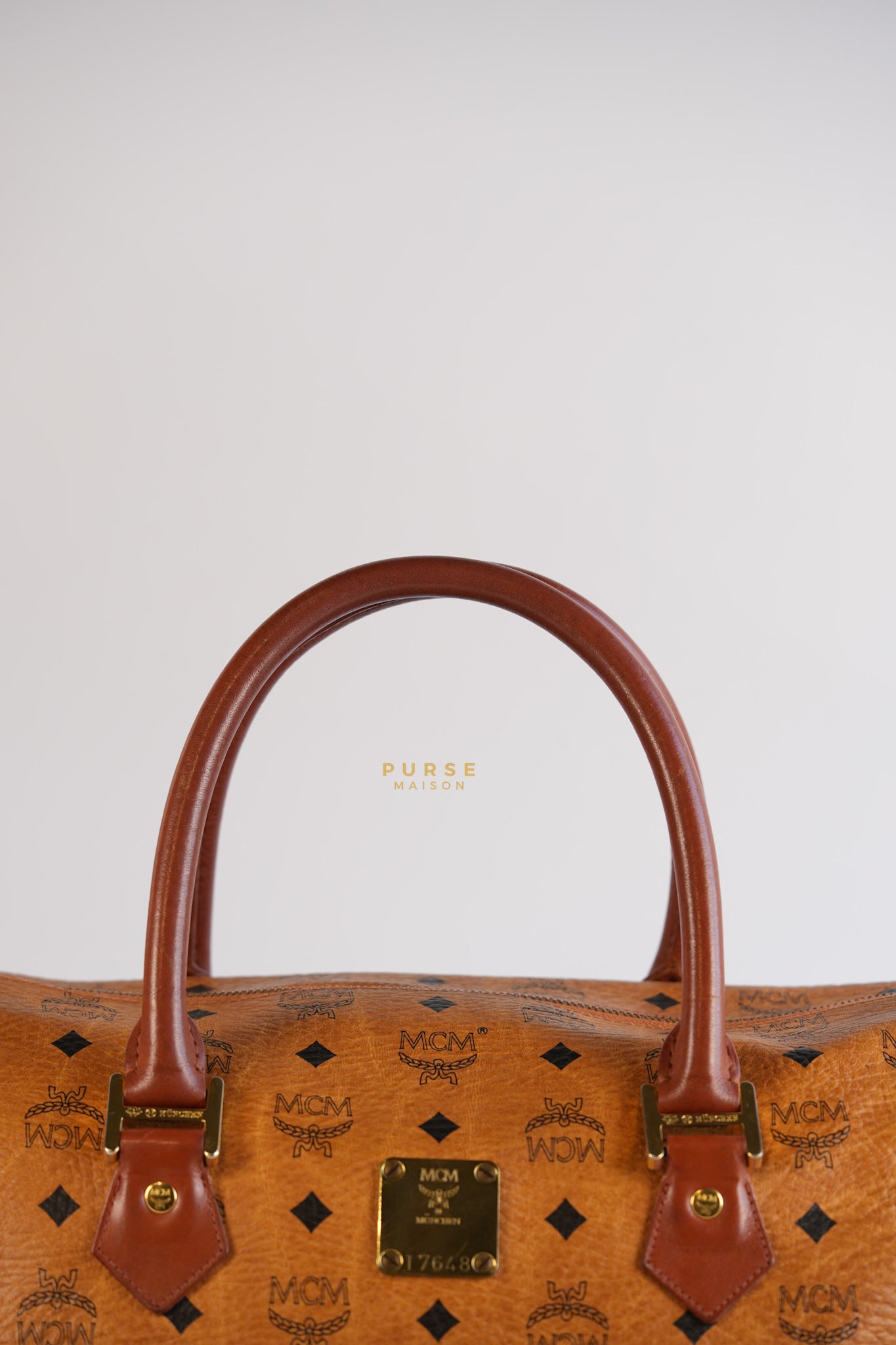 Visetos Boston Brown Leather Bag | Purse Maison Luxury Bags Shop