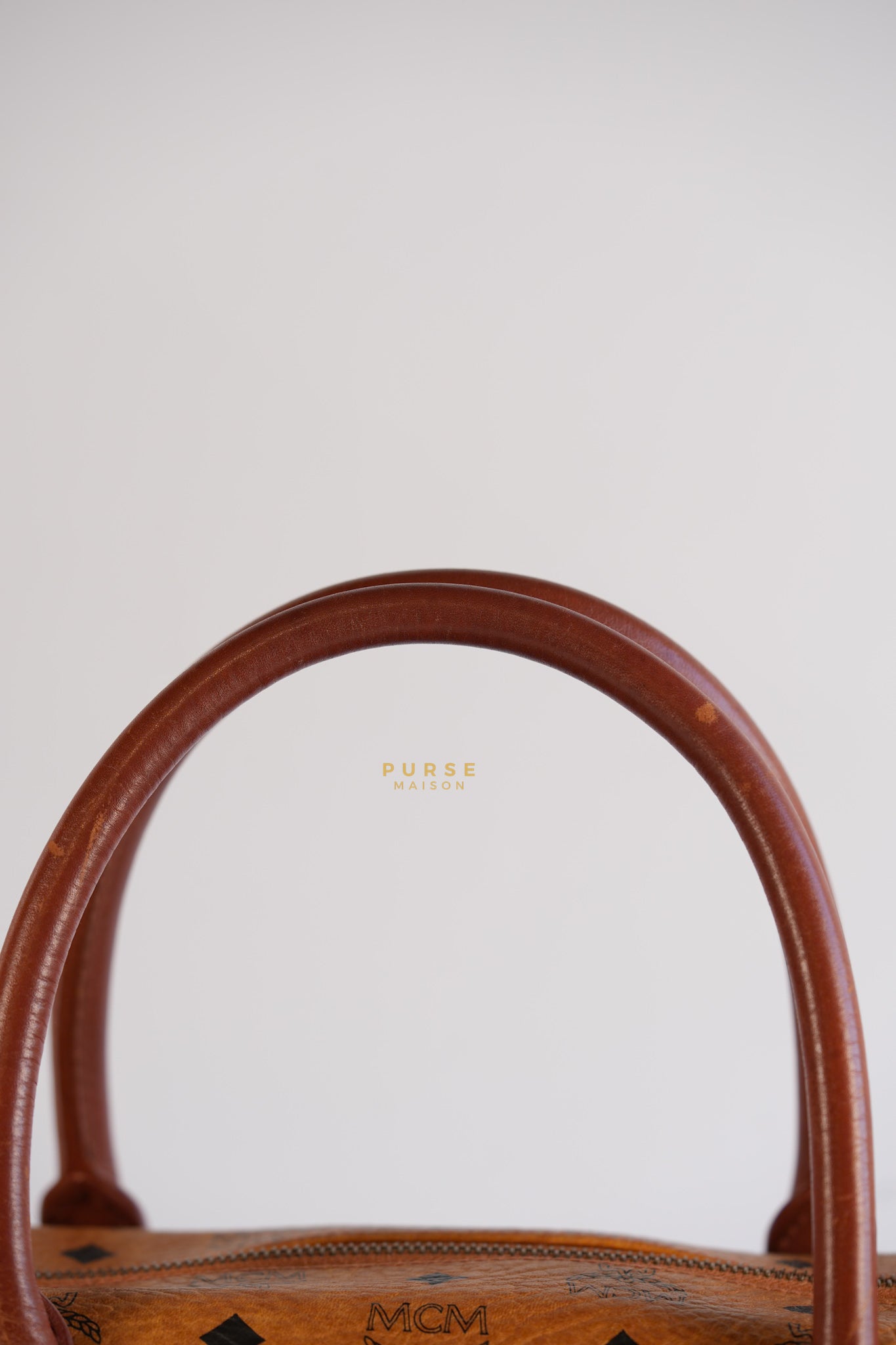 Visetos Boston Brown Leather Bag | Purse Maison Luxury Bags Shop