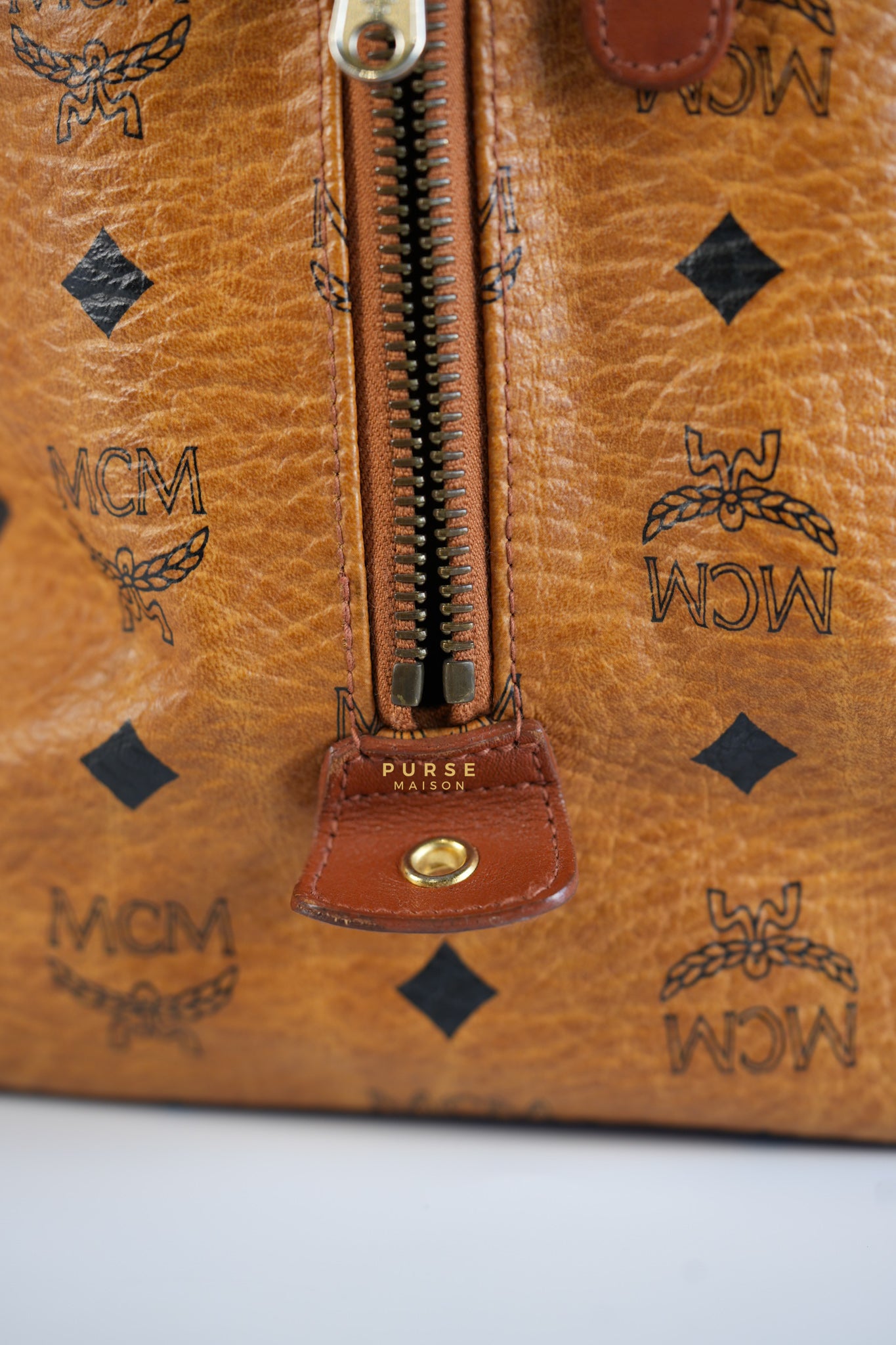 Visetos Boston Brown Leather Bag | Purse Maison Luxury Bags Shop