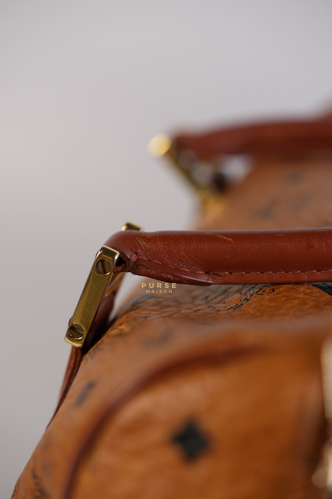 Visetos Boston Brown Leather Bag | Purse Maison Luxury Bags Shop