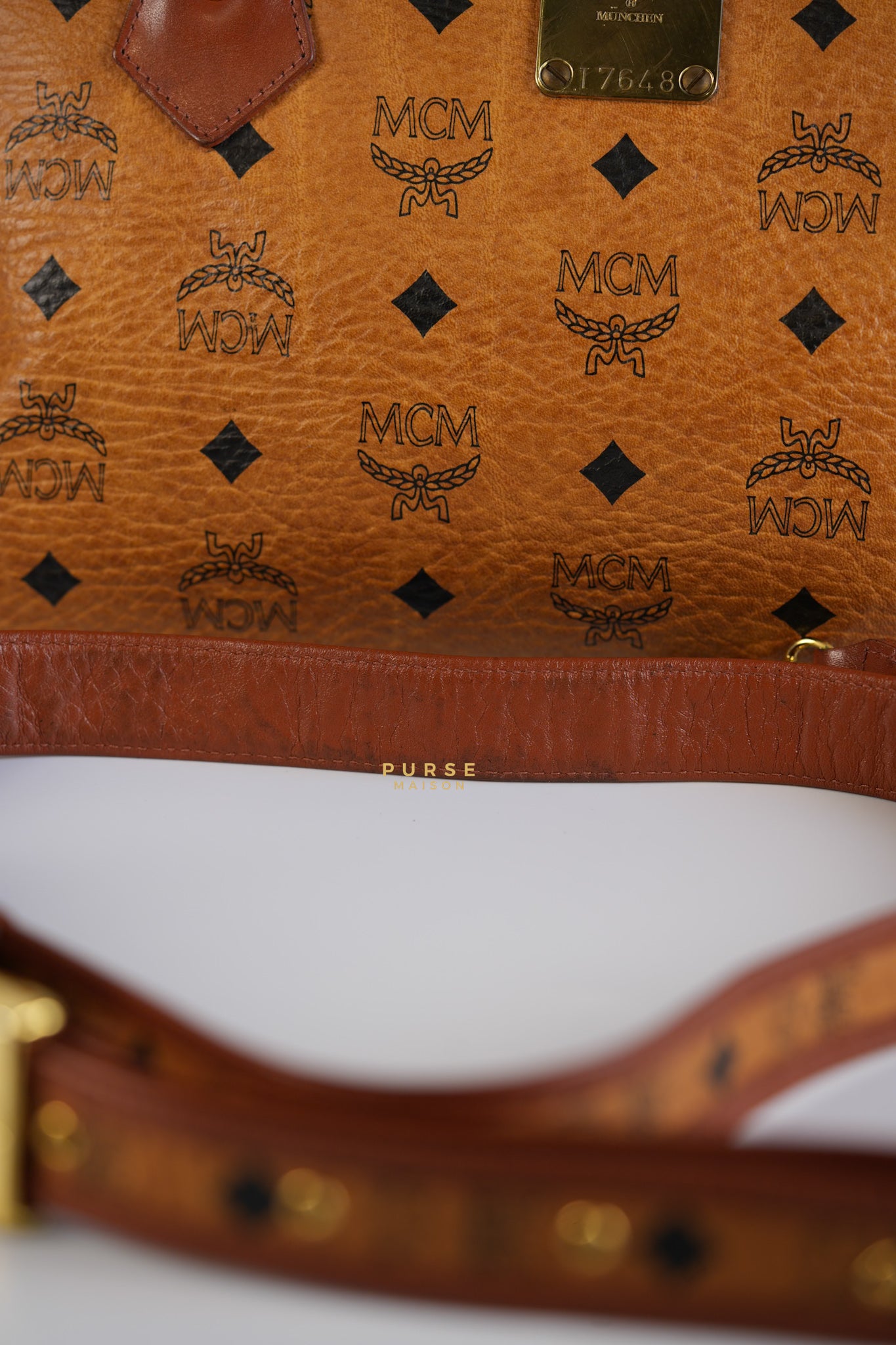 Visetos Boston Brown Leather Bag | Purse Maison Luxury Bags Shop