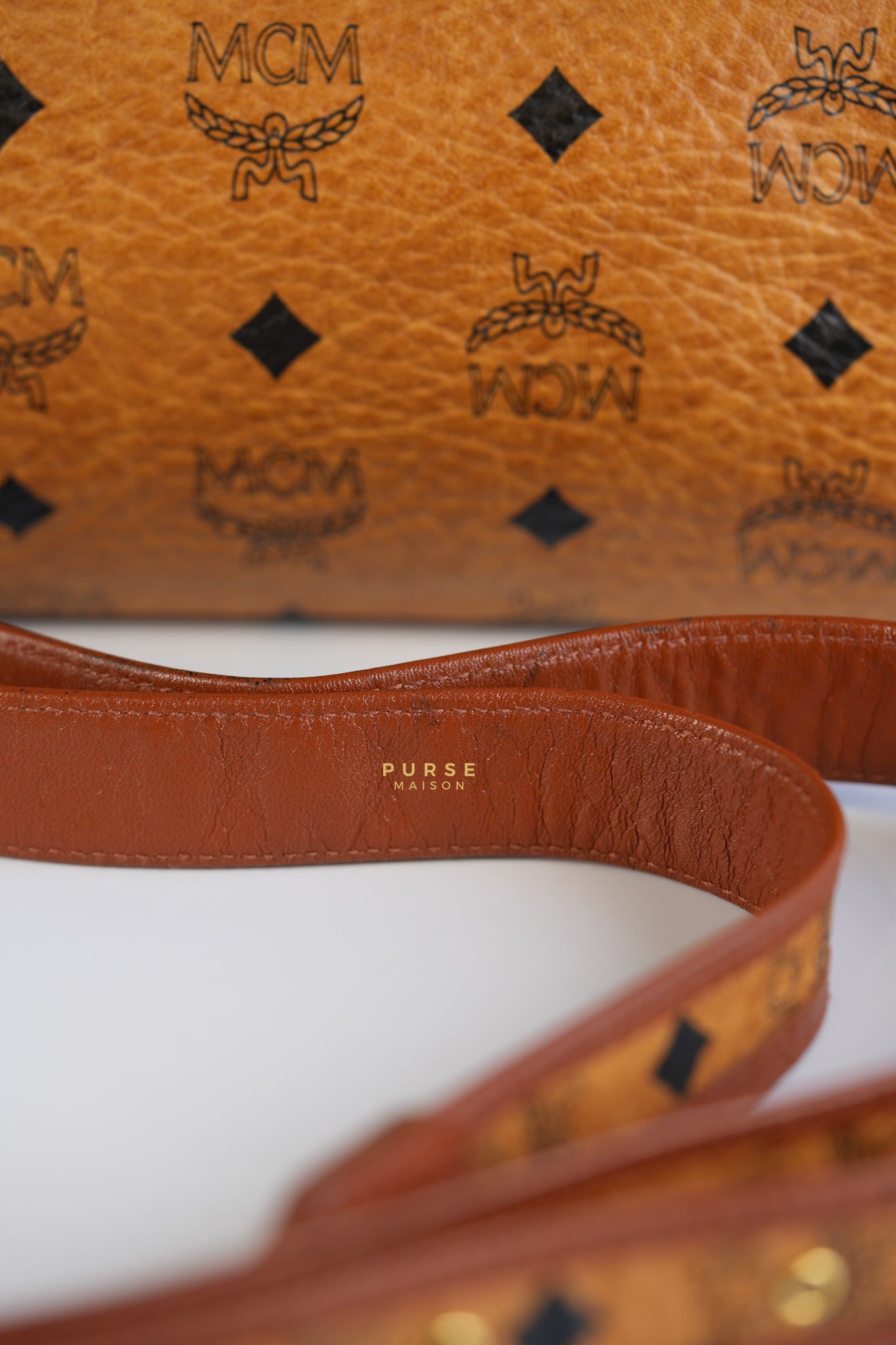 Visetos Boston Brown Leather Bag | Purse Maison Luxury Bags Shop