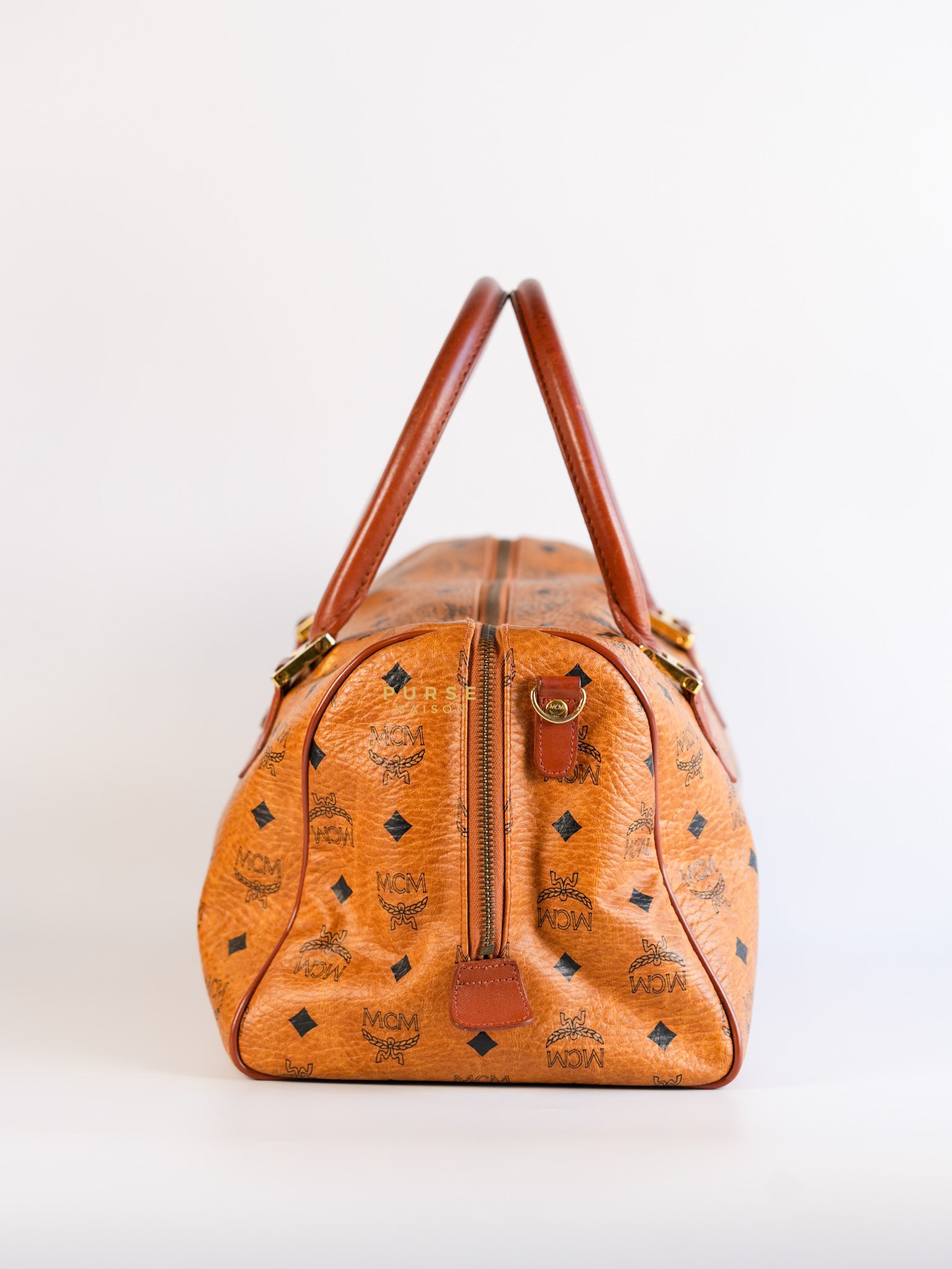 Visetos Boston Brown Leather Bag | Purse Maison Luxury Bags Shop