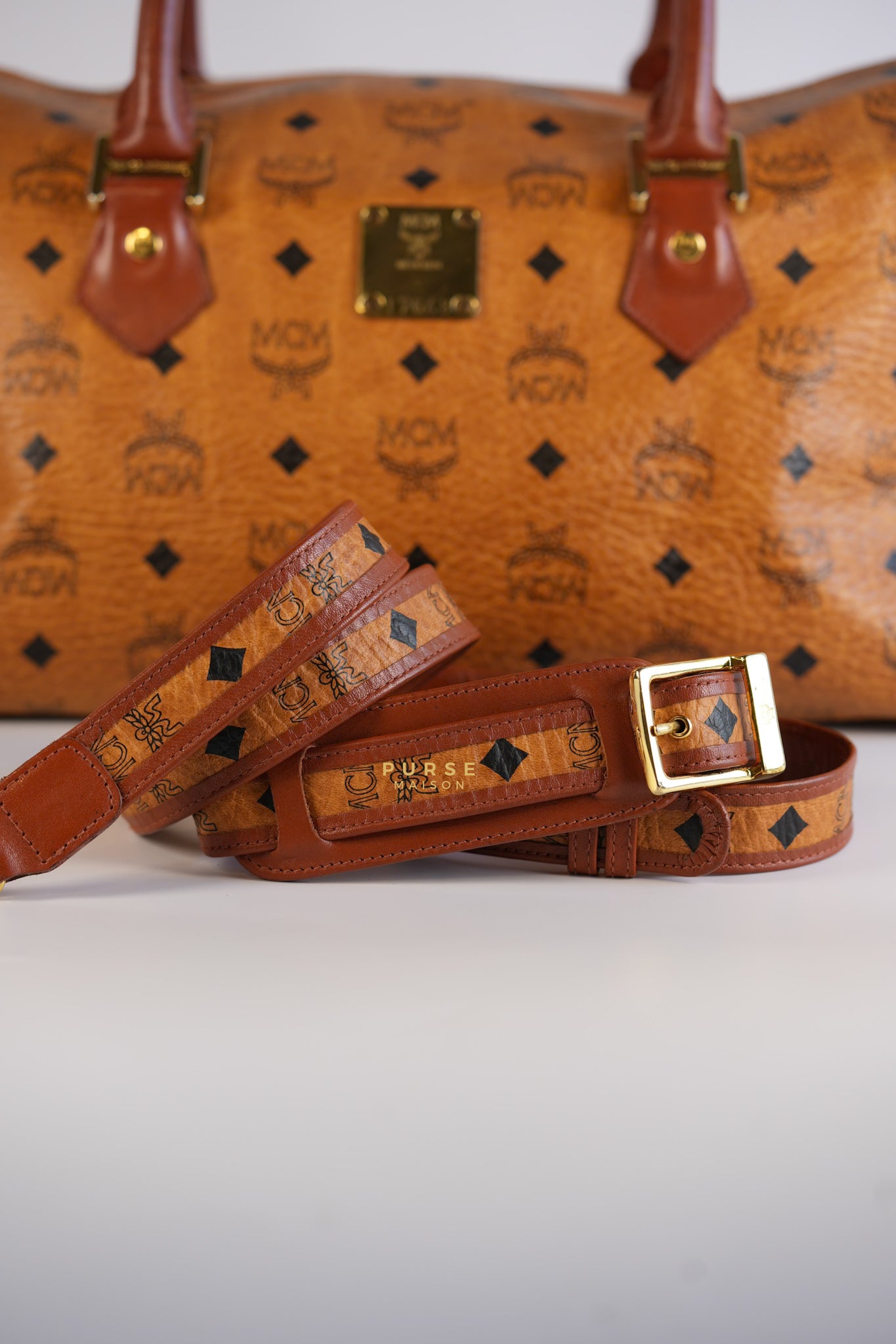 Visetos Boston Brown Leather Bag | Purse Maison Luxury Bags Shop