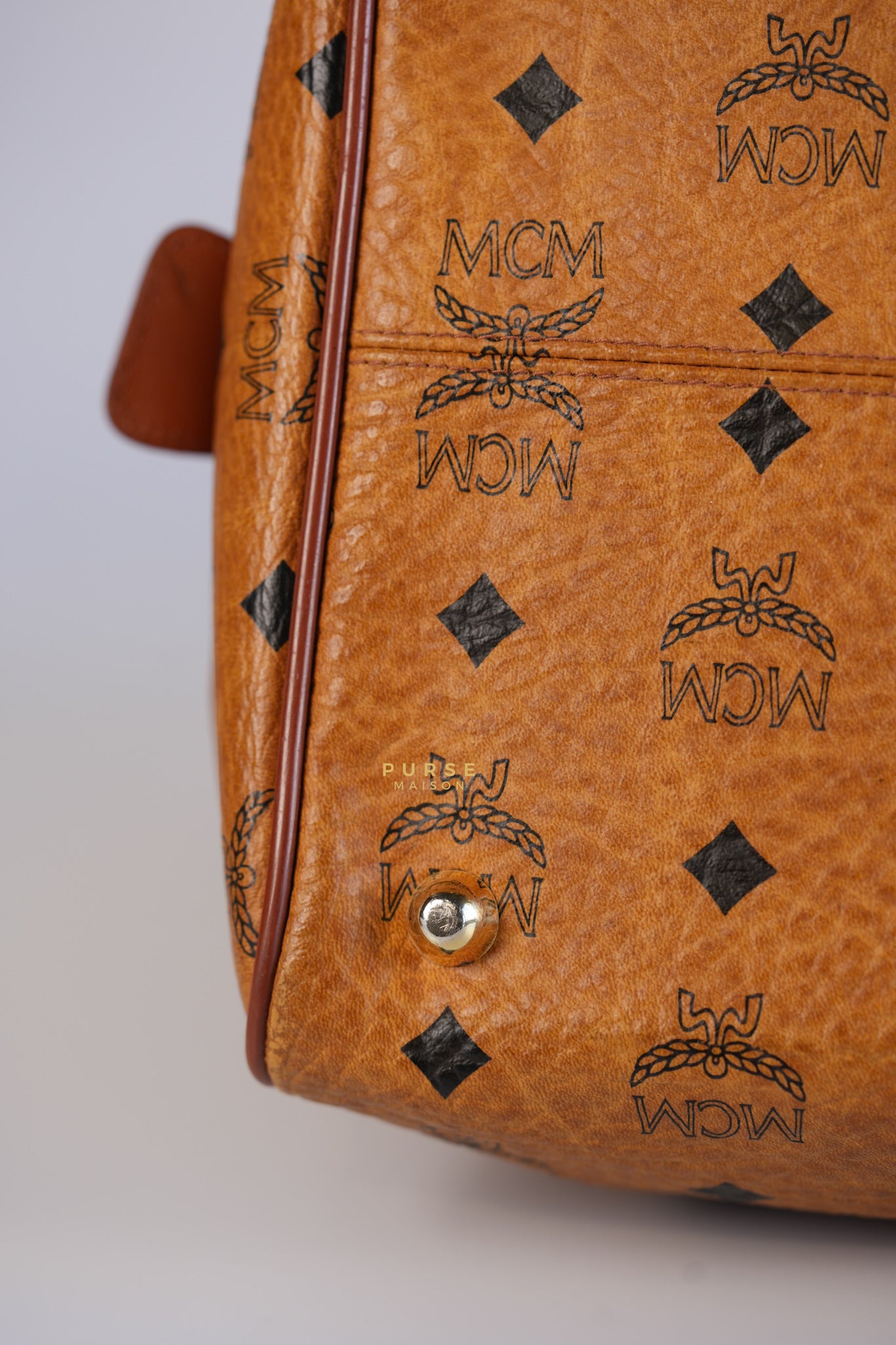 Visetos Boston Brown Leather Bag | Purse Maison Luxury Bags Shop