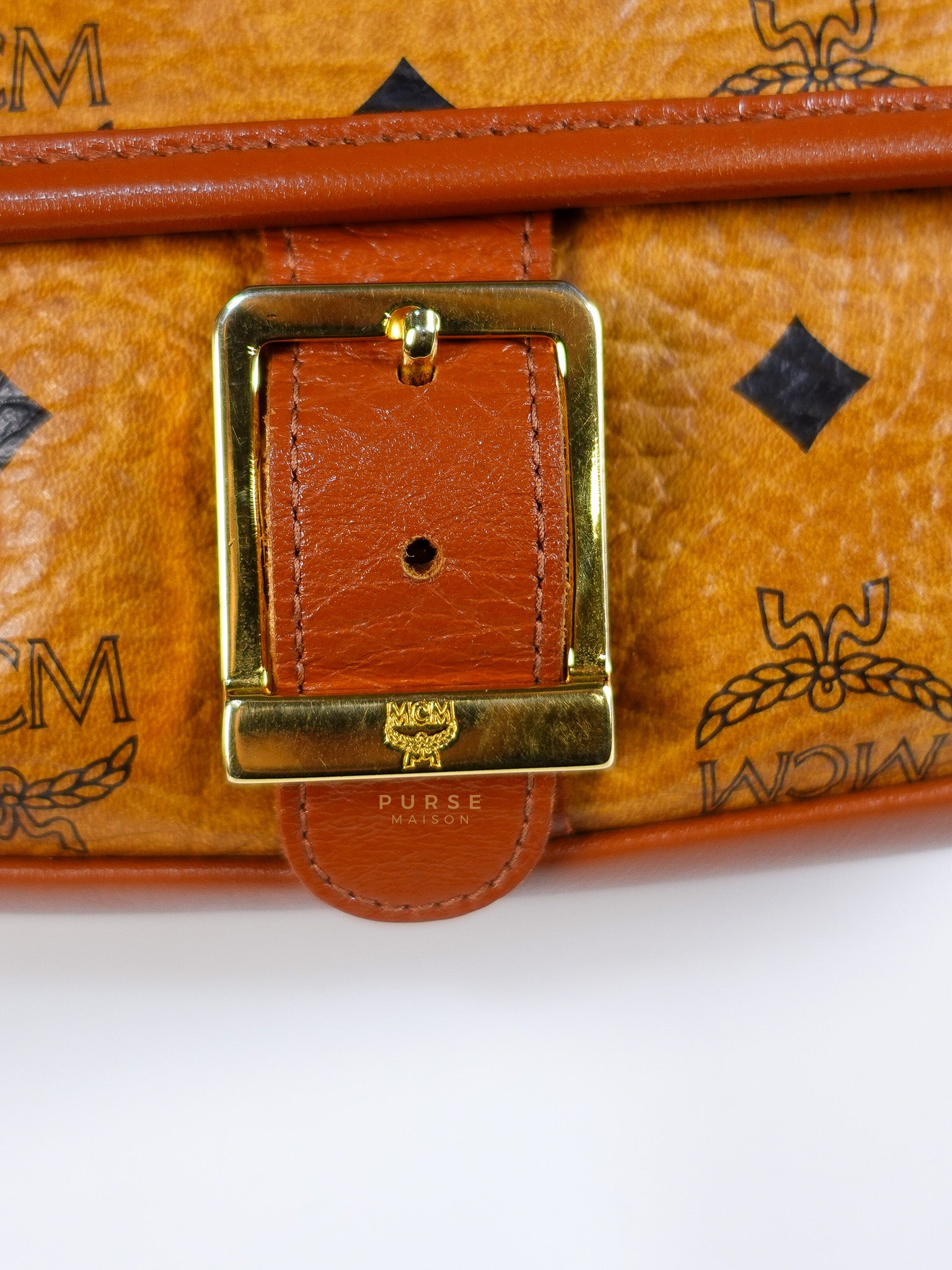 Visetos Crossbody Bag Medium in Brown Gold Hardware | Purse Maison Luxury Bags Shop
